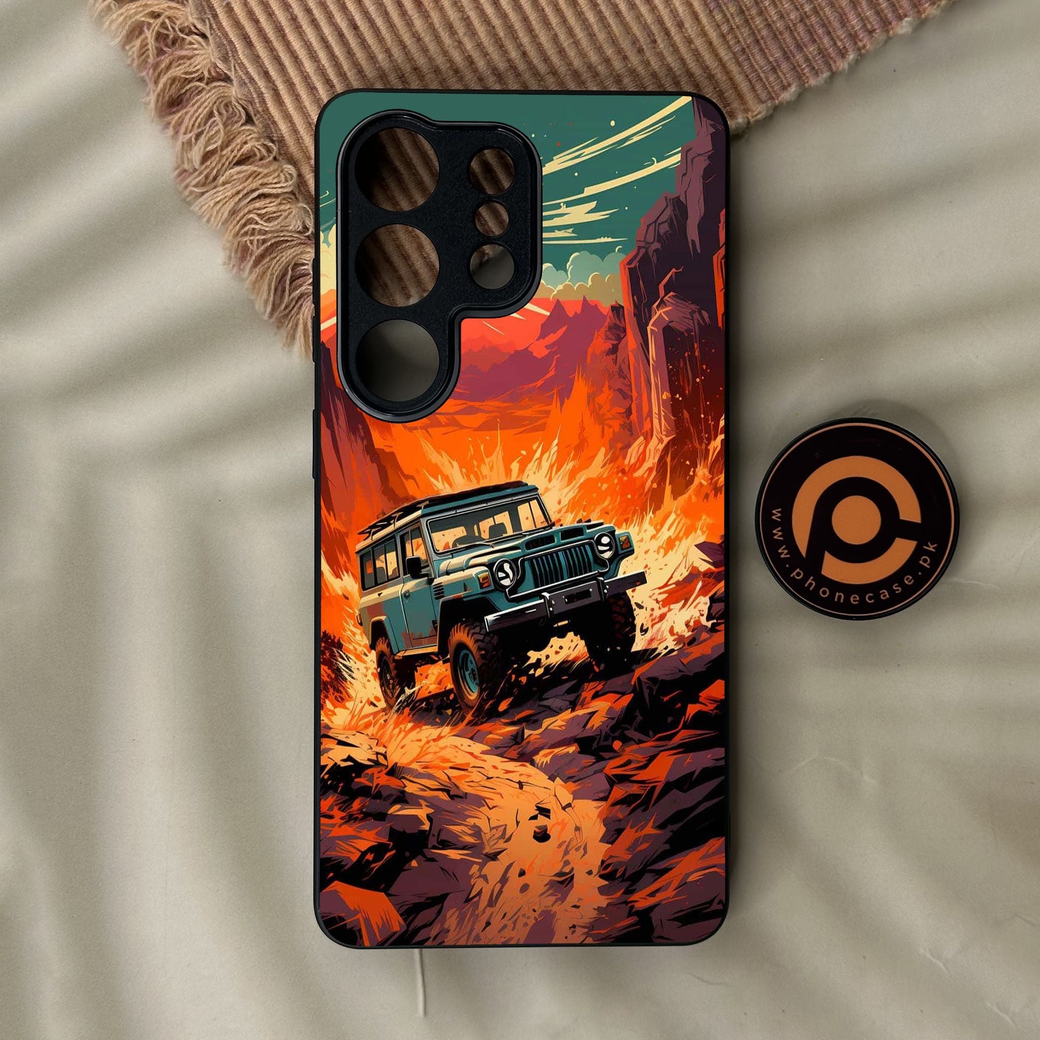 Galaxy S26 Ultra - Jeep Offroad - Premium Metal Printed Soft Bumper Shock Proof Case