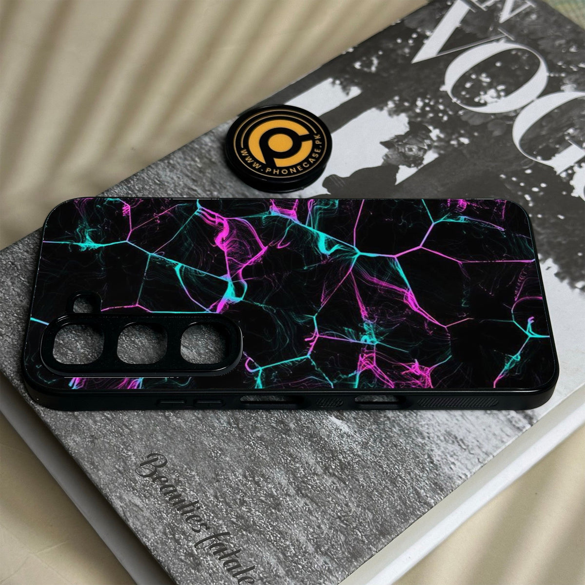 Infinix Hot 70 Pro - Black Marble Design 9 - Premium Metal Printed Soft Bumper Shock Proof Case