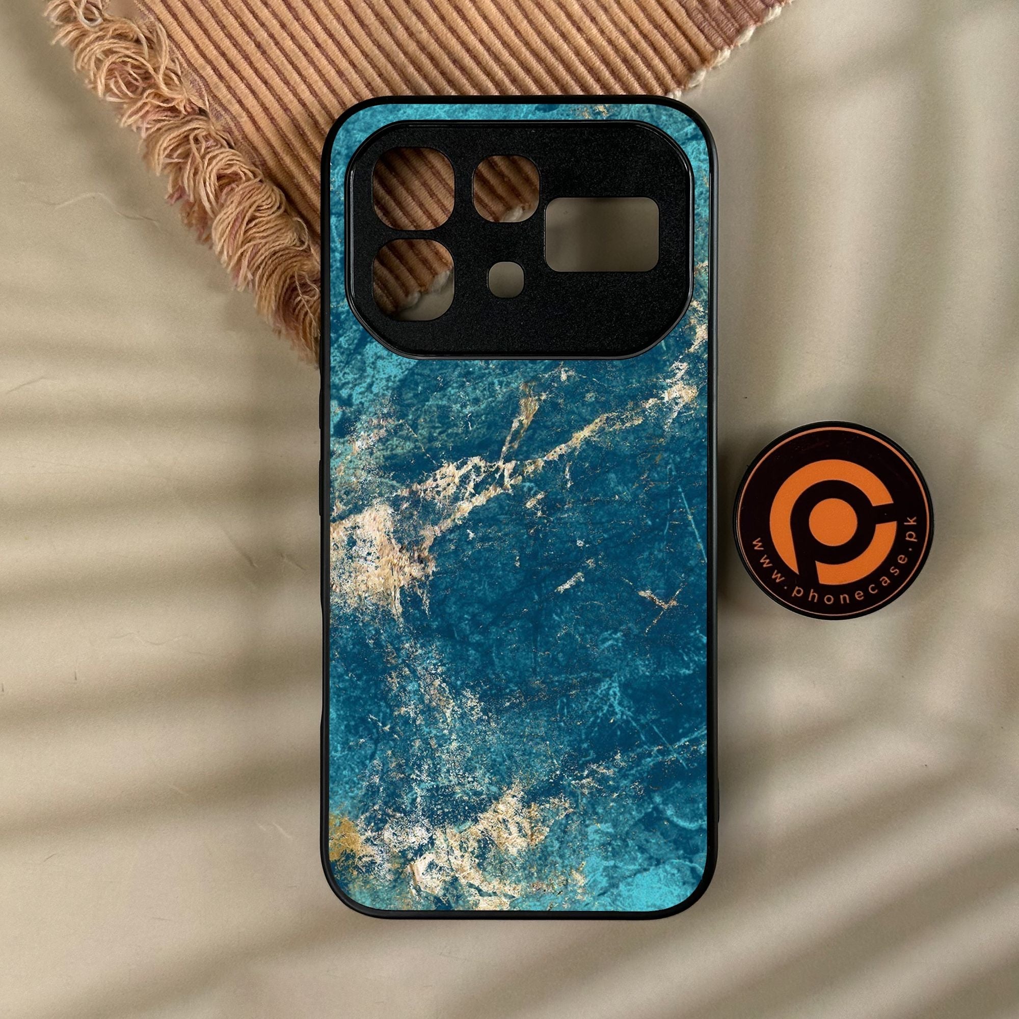 Infinix Note 60 - Blue 2.0 Design 9 - Premium Metal Printed Soft Bumper Shock Proof Case