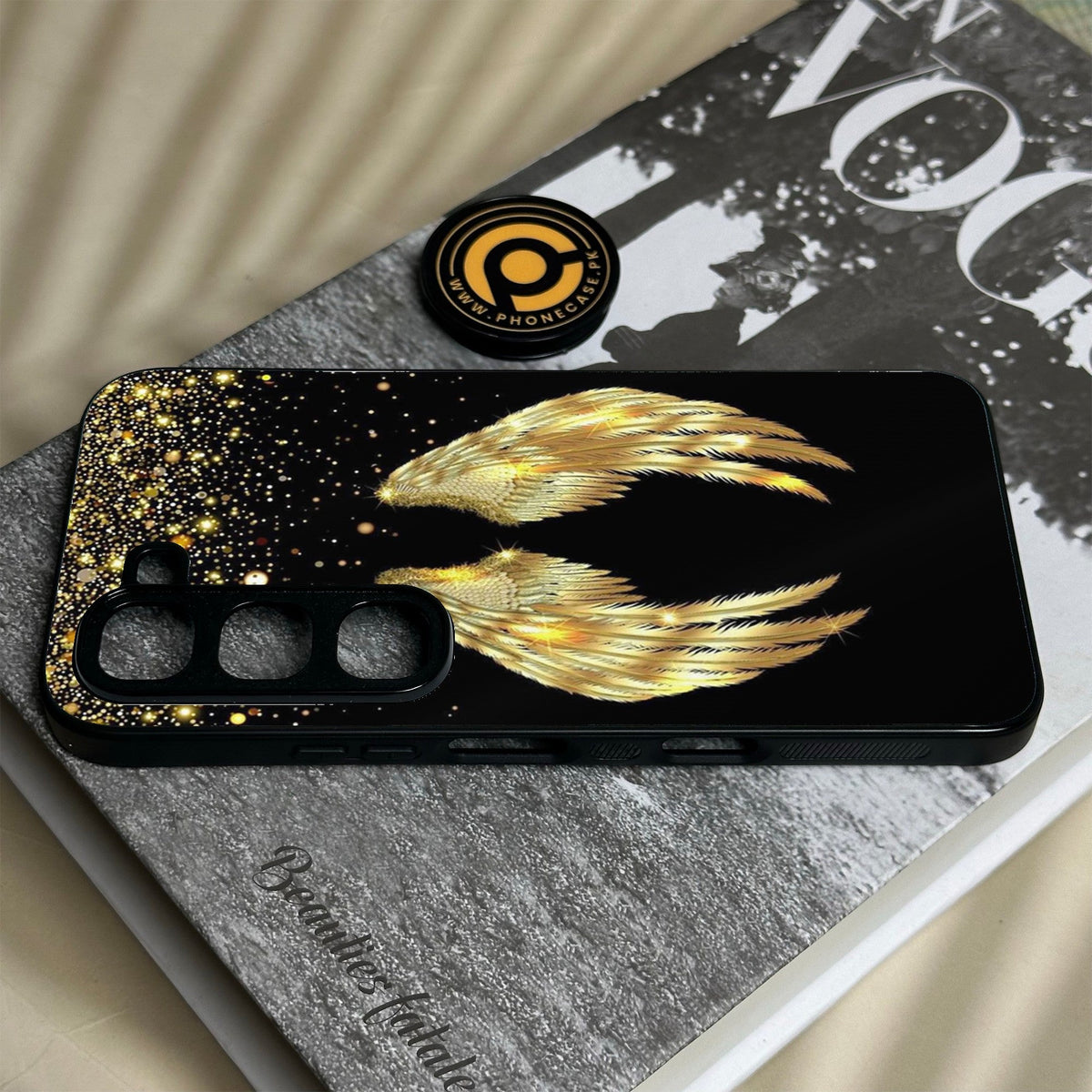 Infinix Hot 70 Pro - Angel Wings Design 1 - Premium Metal Printed Soft Bumper Shock Proof Case