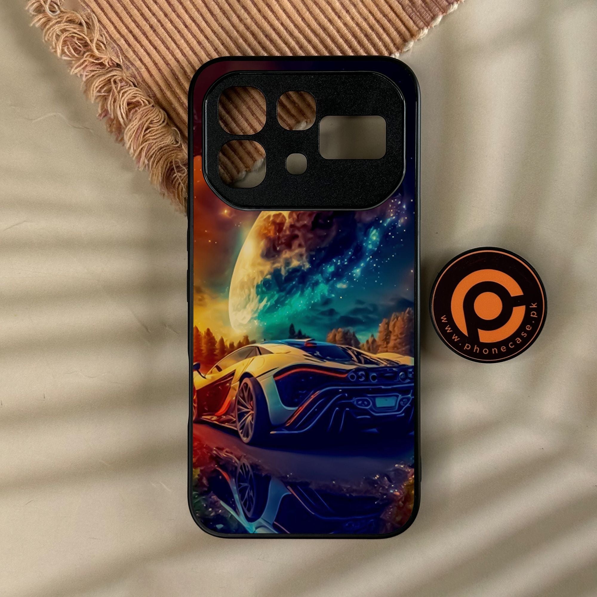 Infinix Note 60 Pro - Racing Design 5 - Premium Metal Printed Soft Bumper Shock Proof Case
