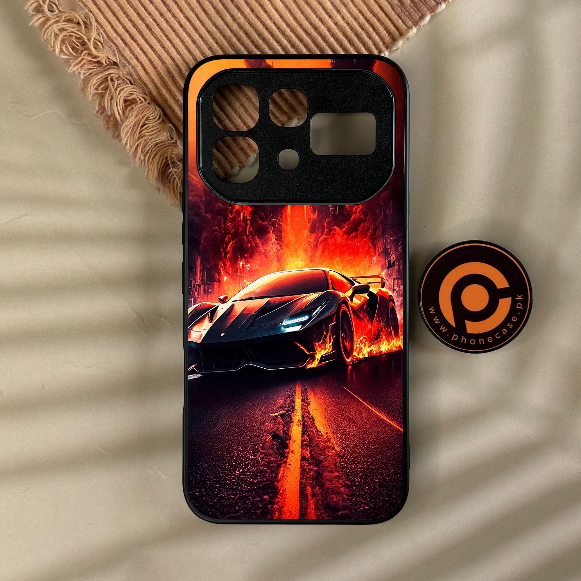 Infinix Note 60 Pro - Racing Design 1 - Premium Metal Printed Soft Bumper Shock Proof Case