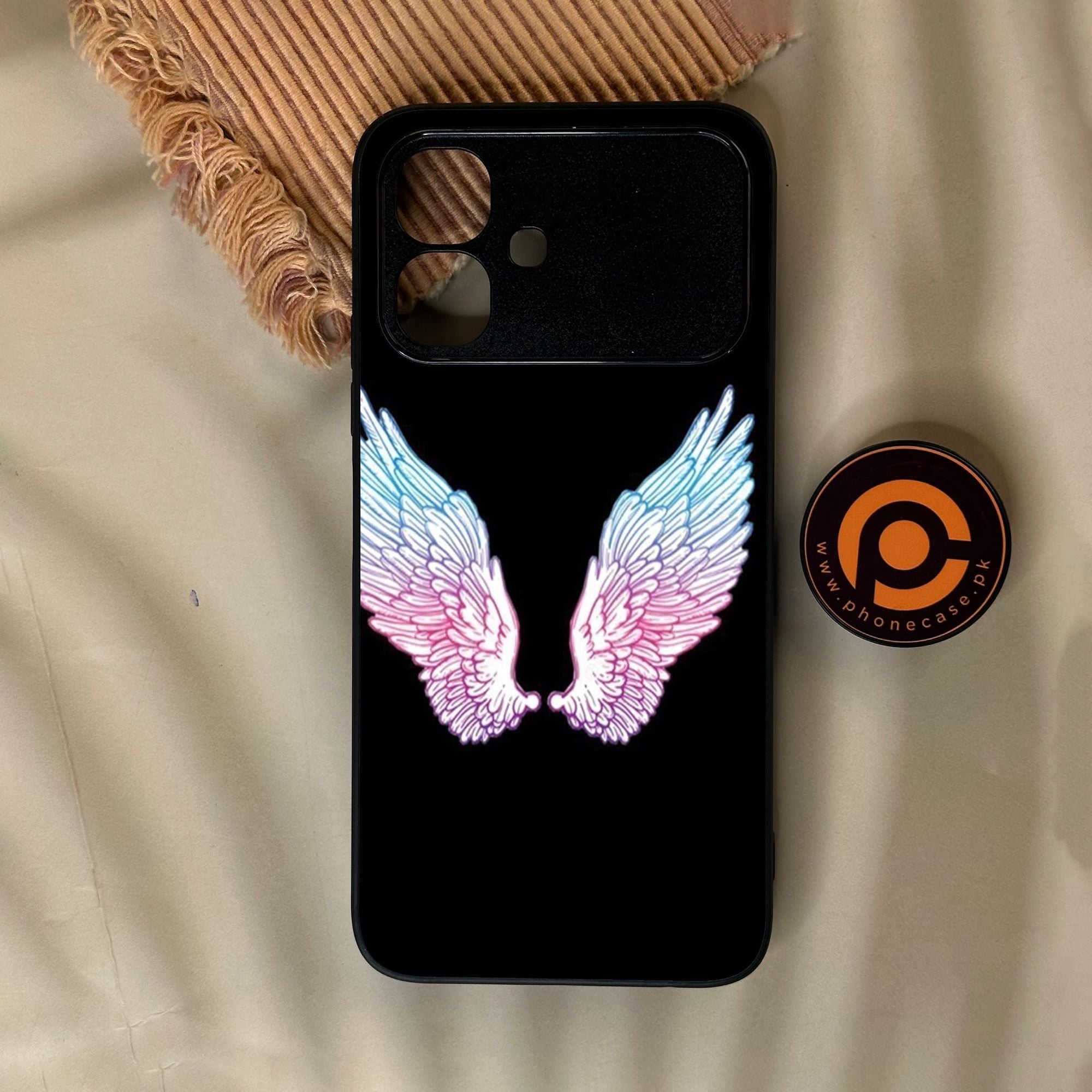 Infinix Smart 20 - Angel Wings Design 8 - Premium Metal Printed Soft Bumper Shock Proof Case