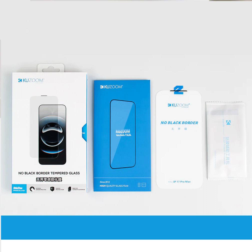 iPhone 17 Air Screen Protector - Transparent - Kuzoom No Black Border Tempered Glass Protector