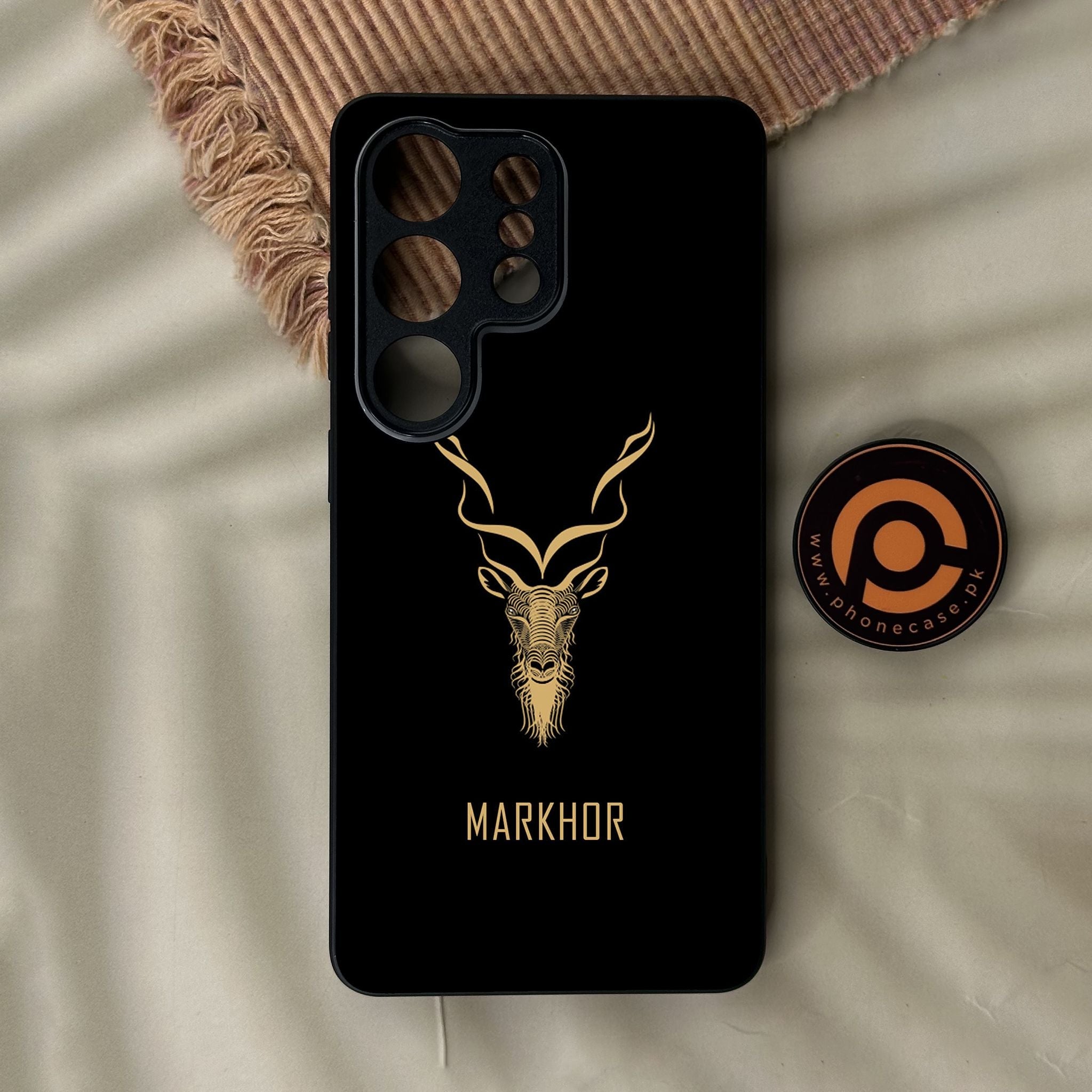 Galaxy S26 Ultra - Markhor Design 3 - Premium Metal Printed Soft Bumper Shock Proof Case