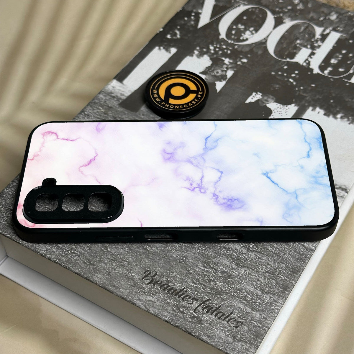 Infinix Hot 70 - White Design 2 - Premium Metal Printed Soft Bumper Shock Proof Case