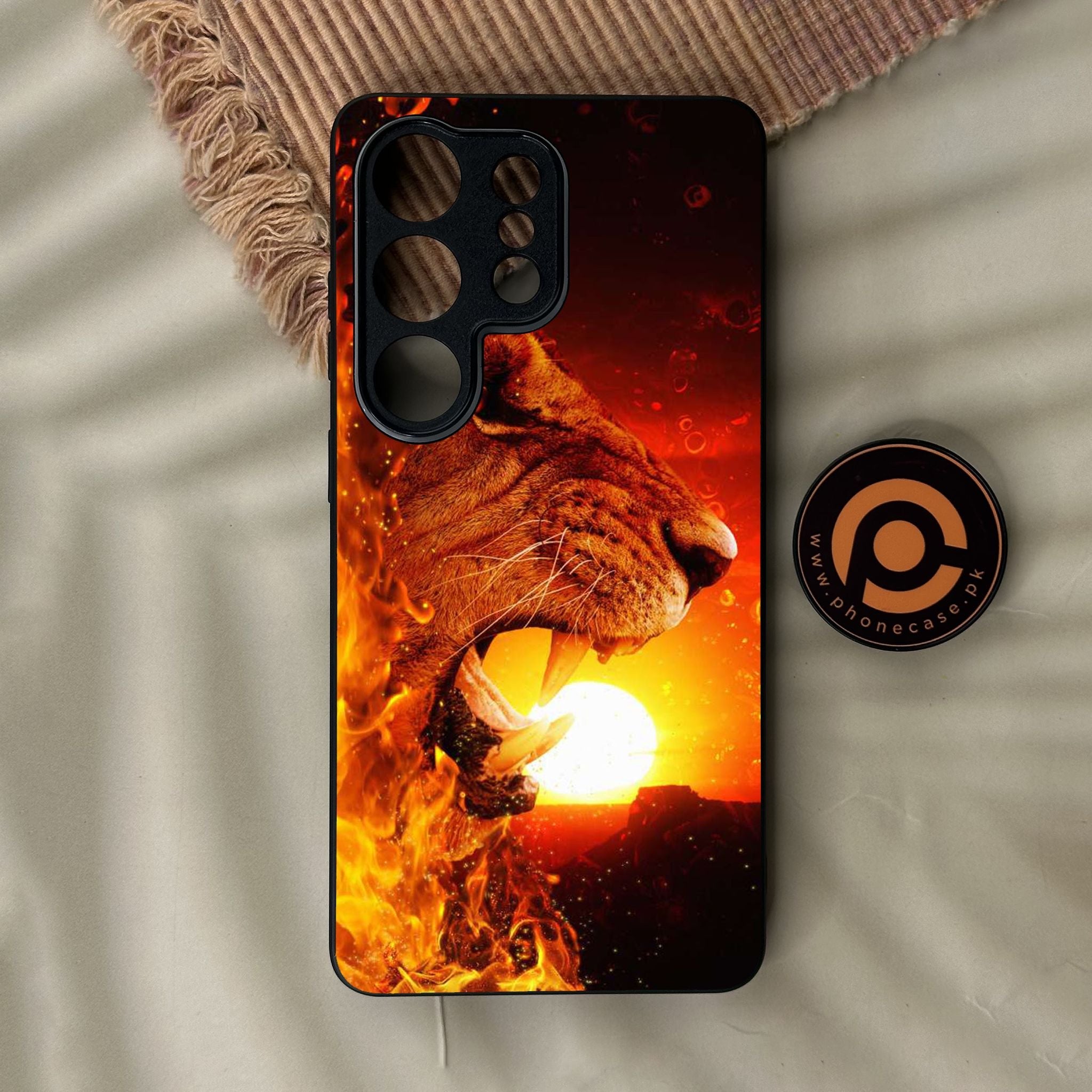 Galaxy S26 Ultra - Tiger Design 1 - Premium Metal Printed Soft Bumper Shock Proof Case