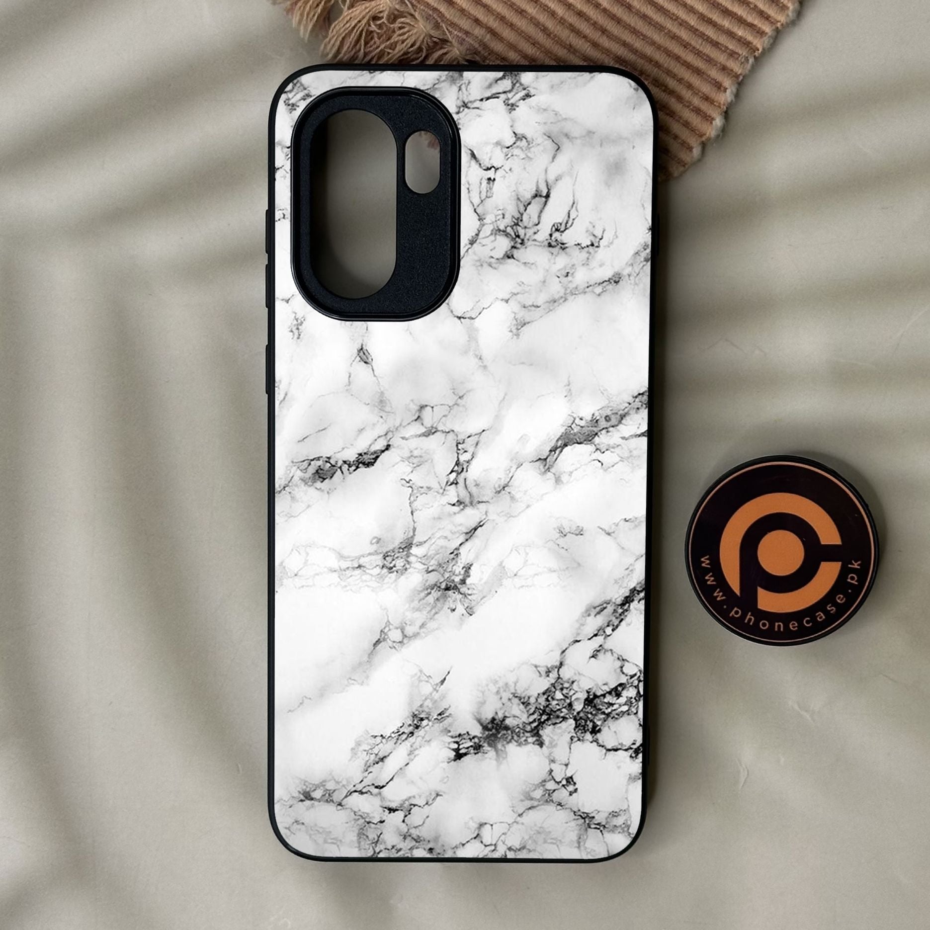 OnePlus Ace 6 - White Design 7 - Premium Metal Printed Soft Bumper Shock Proof Case