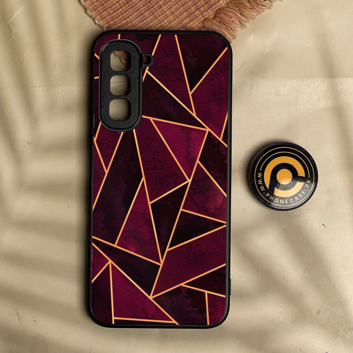Infinix Hot 70 - Geometric Design 7 - Premium Metal Printed Soft Bumper Shock Proof Case
