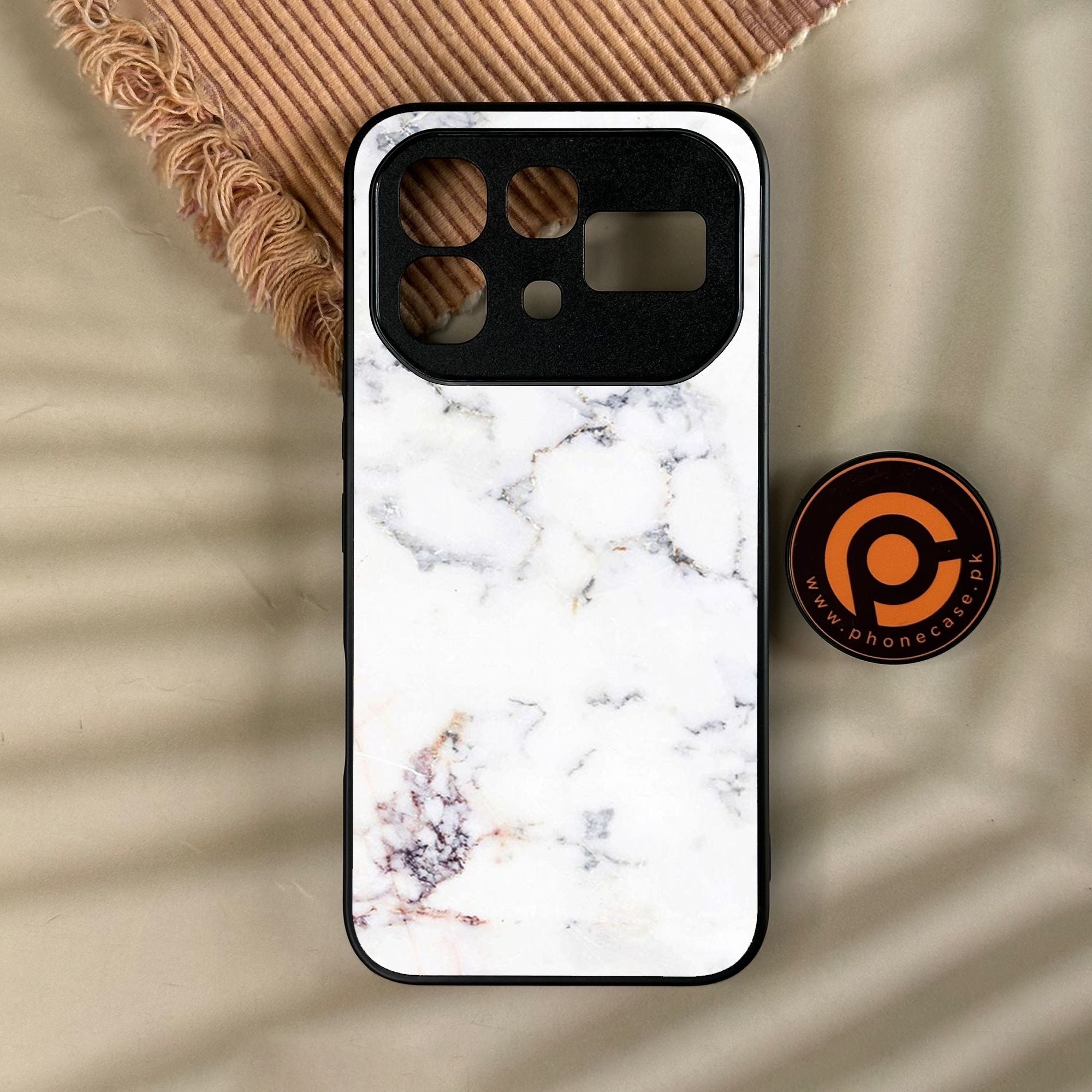 Infinix Note 60 Pro - White Design 3 - Premium Metal Printed Soft Bumper Shock Proof Case