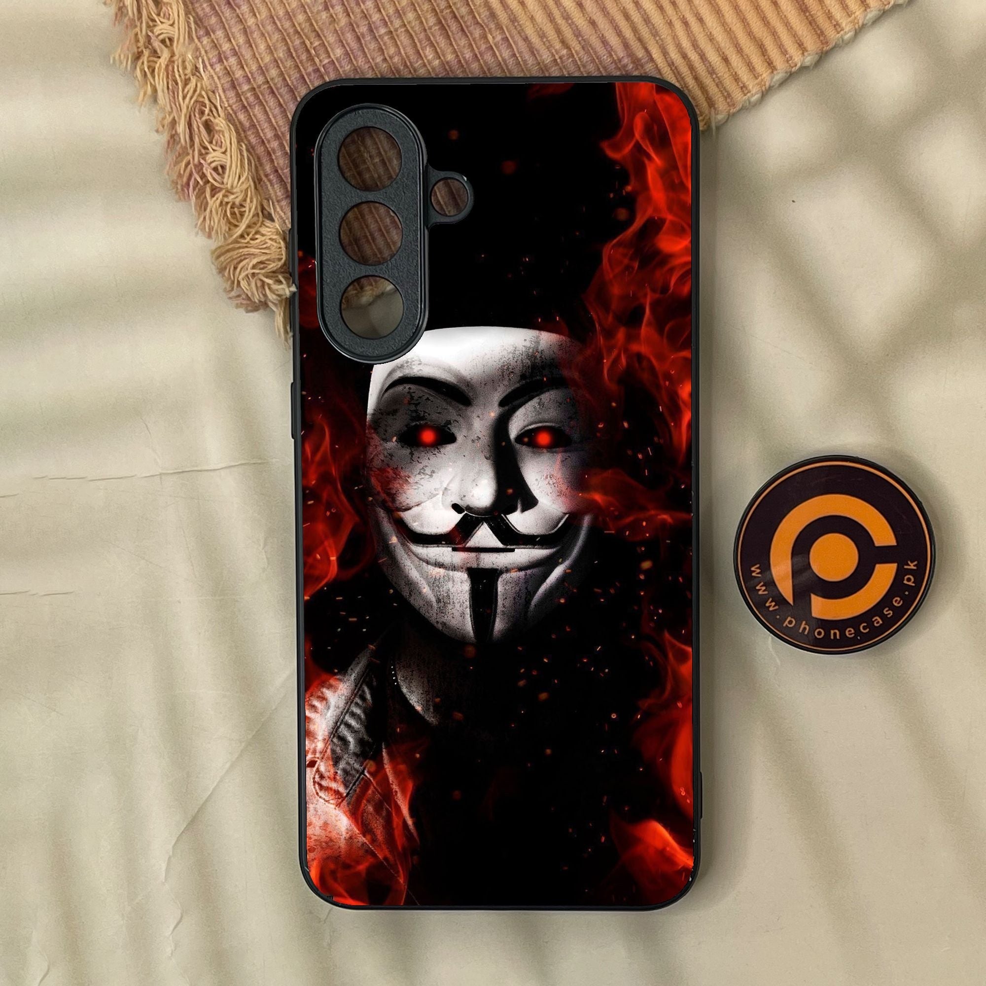 Samsung Galaxy A37 - Anonymous 2.0 Design 7 - Premium Metal Printed Soft Bumper Shock Proof Case