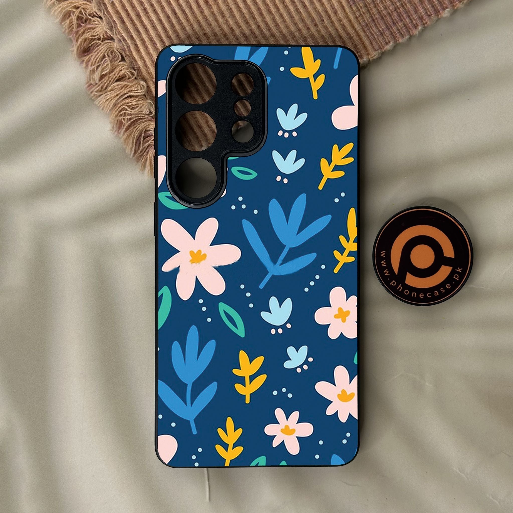 Galaxy S26 Ultra - Colorful Flowers - Premium Metal Printed Soft Bumper Shock Proof Case