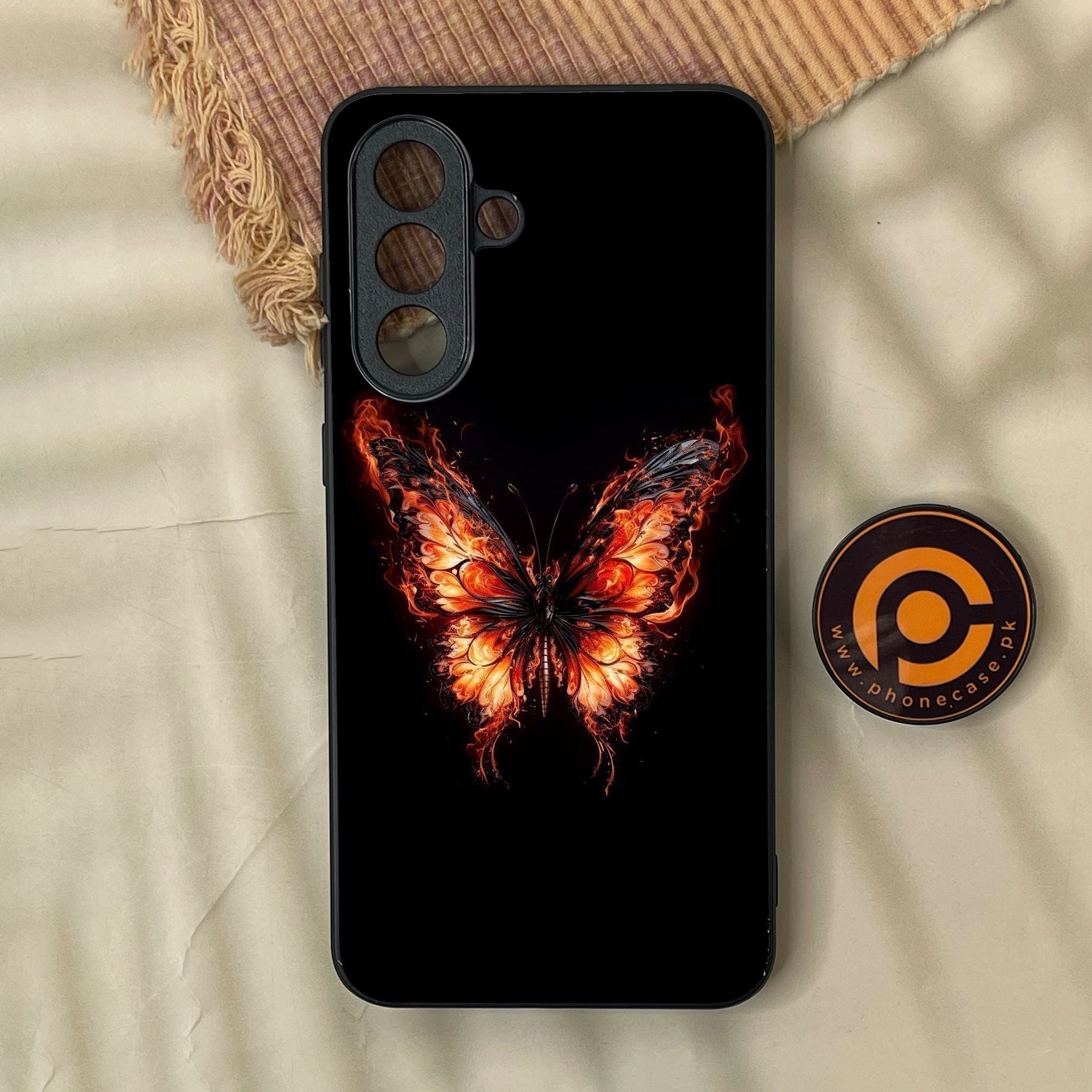 Samsung Galaxy A57 - Butterflies Design 5 - Premium Metal Printed Soft Bumper Shock Proof Case