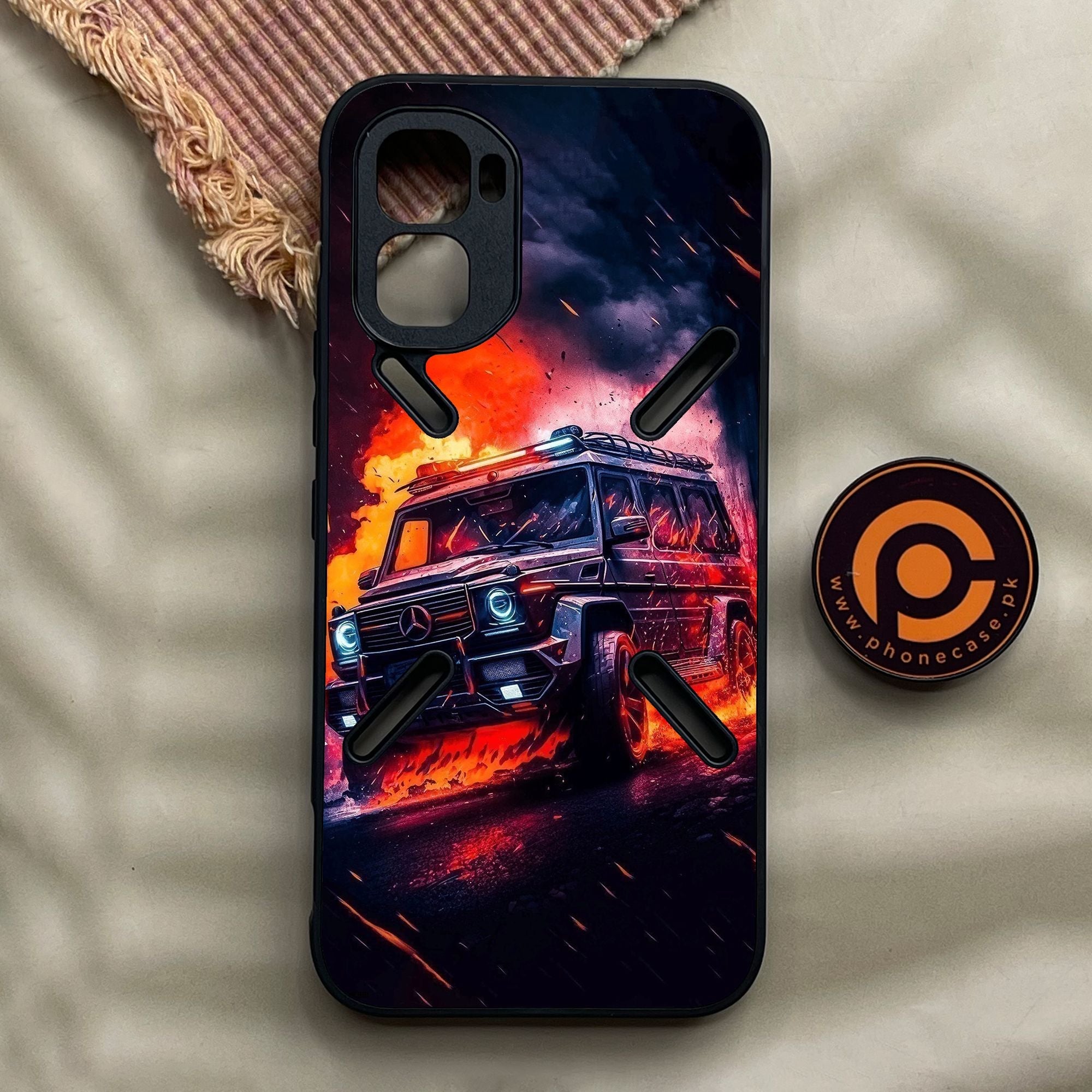 Infinix GT 50 Pro - Racing Design 2 - Premium Metal Printed Soft Bumper Shock Proof Case