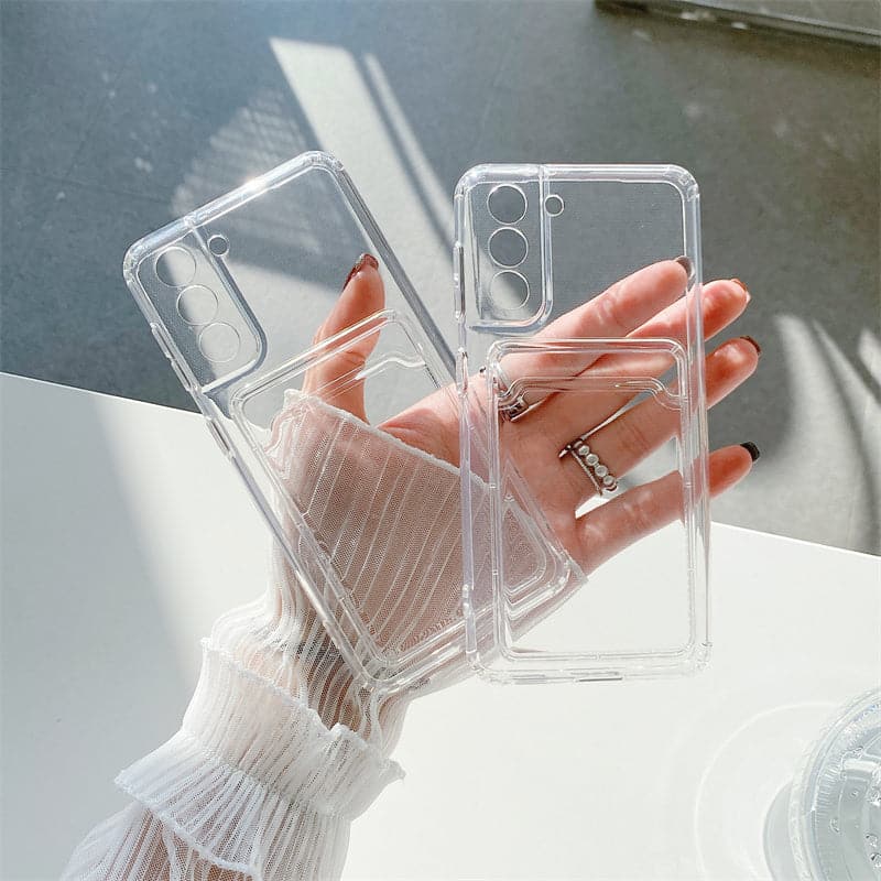 Galaxy S26 - Wallet Card Holder Transparent Slot ShockProof Case