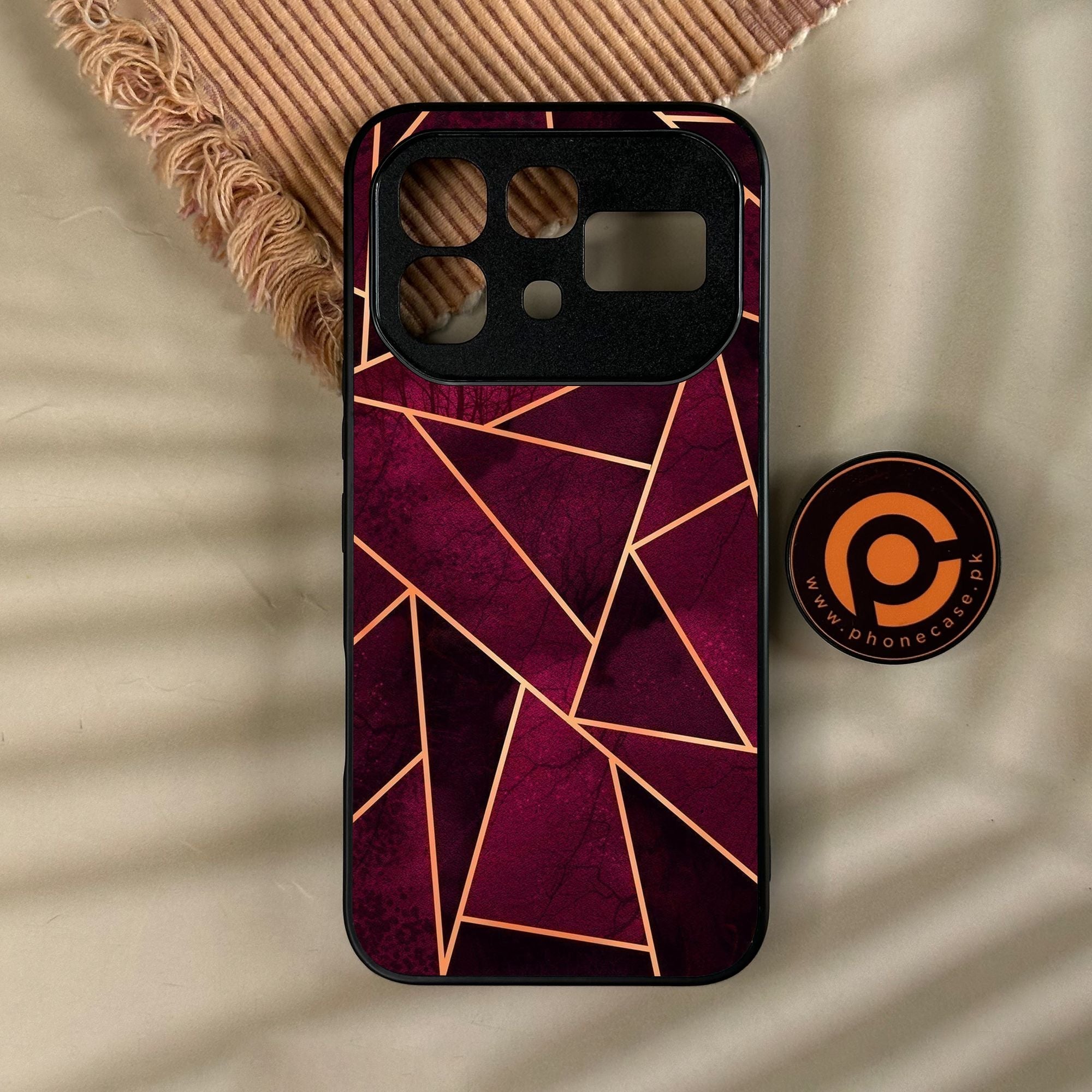 Infinix Note 60 - Geometric Design 4 - Premium Metal Printed Soft Bumper Shock Proof Case