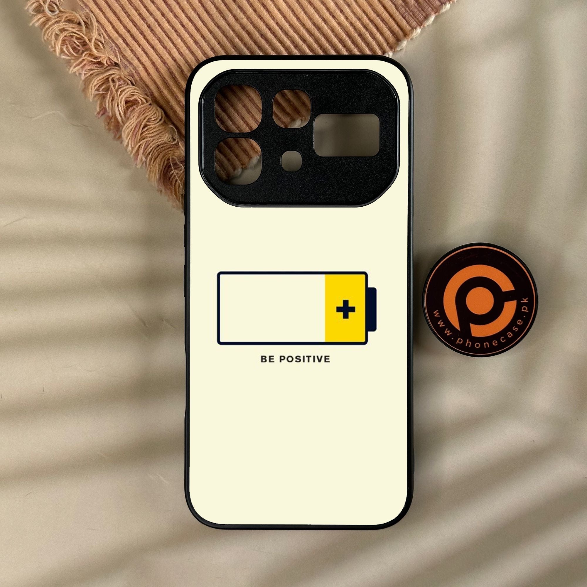 Infinix Note 60 Pro - Be Positive Design - Premium Metal Printed Soft Bumper Shock Proof Case