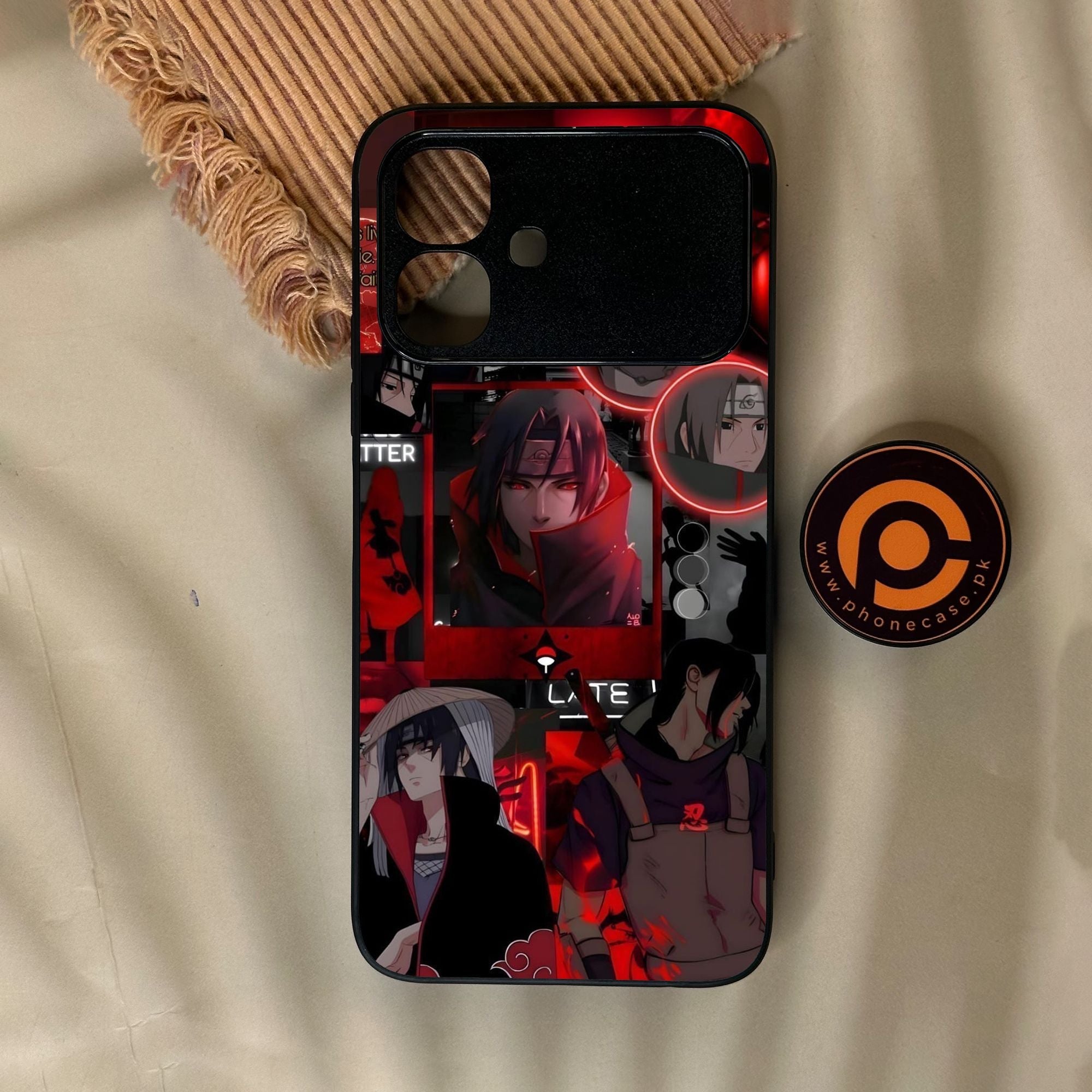 Infinix Smart 20 - Itachi Aesthetic - Premium Metal Printed Soft Bumper Shock Proof Case