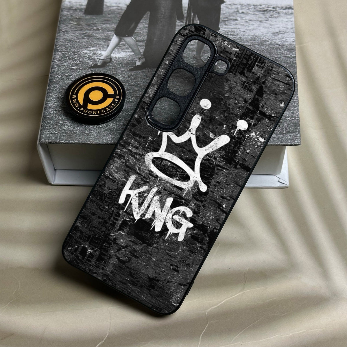 Infinix Hot 70 Pro - King Design 8 - Premium Metal Printed Soft Bumper Shock Proof Case