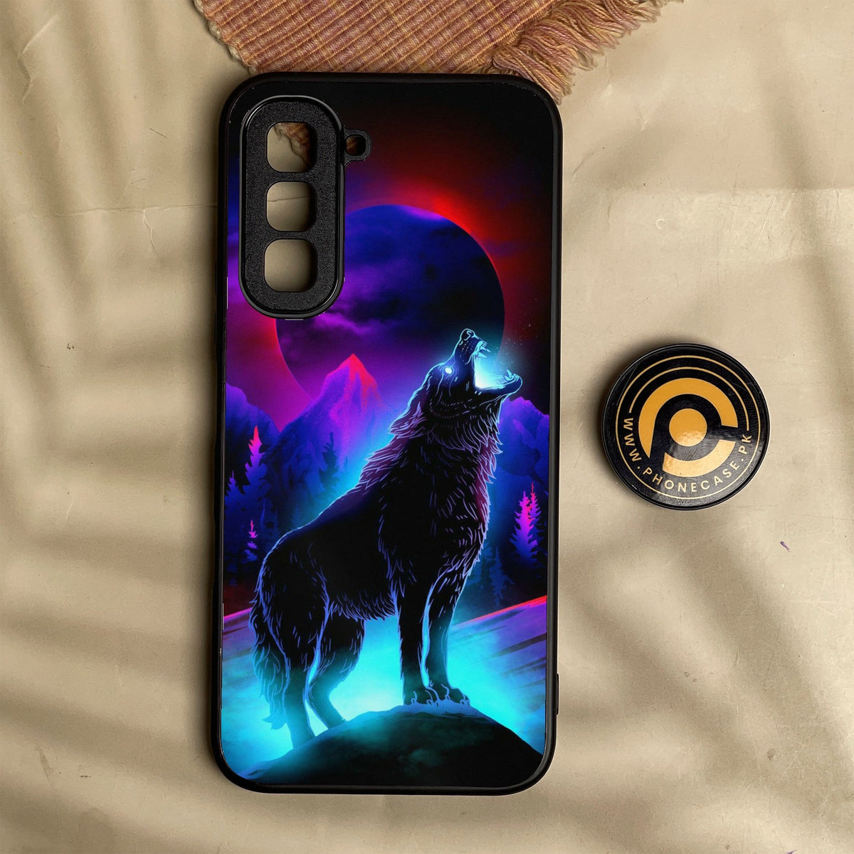 Infinix Hot 70 - Wolf Design 2 - Premium Metal Printed Soft Bumper Shock Proof Case