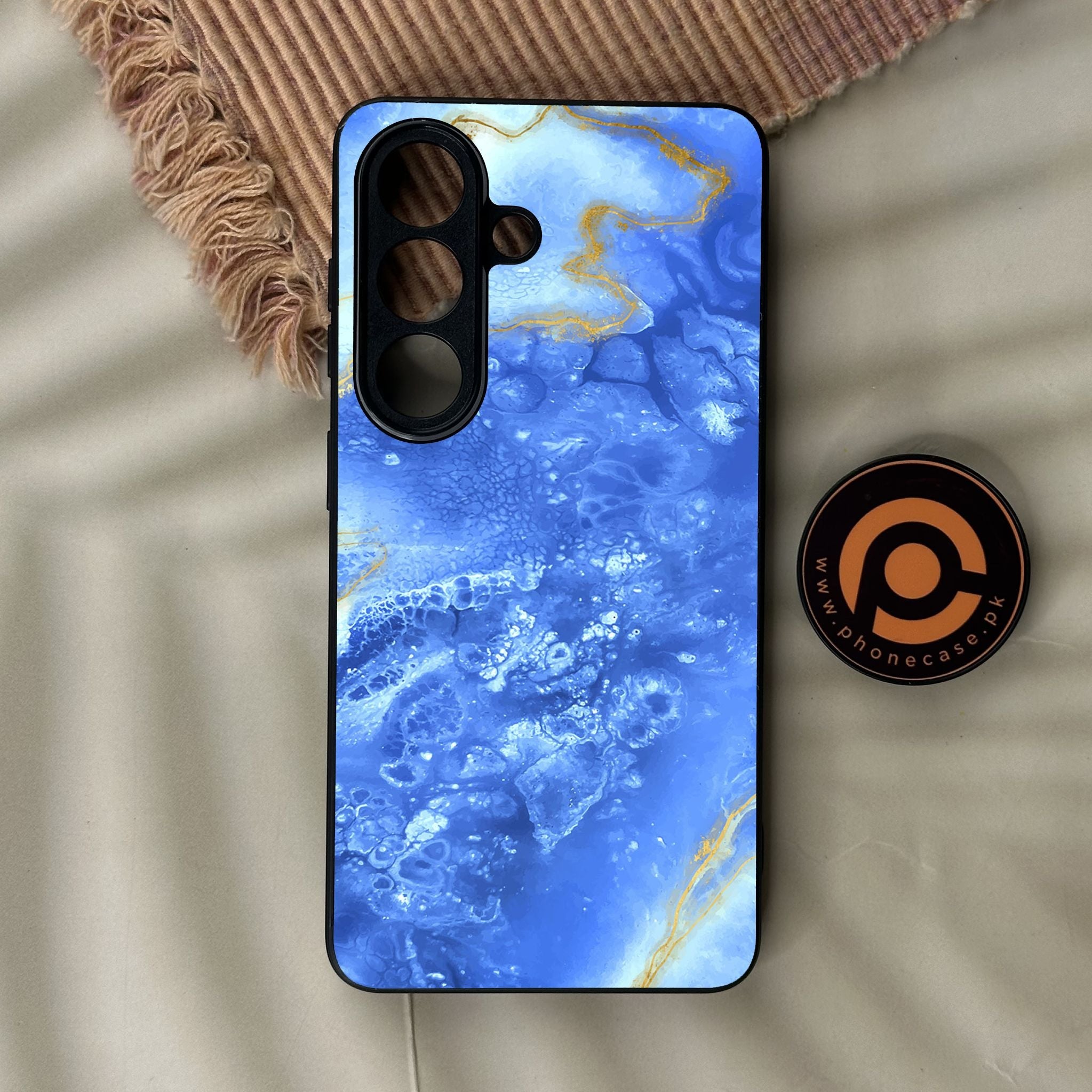 Galaxy S26 - Blue 2.0 Design 2 - Premium Metal Printed Soft Bumper Shock Proof Case