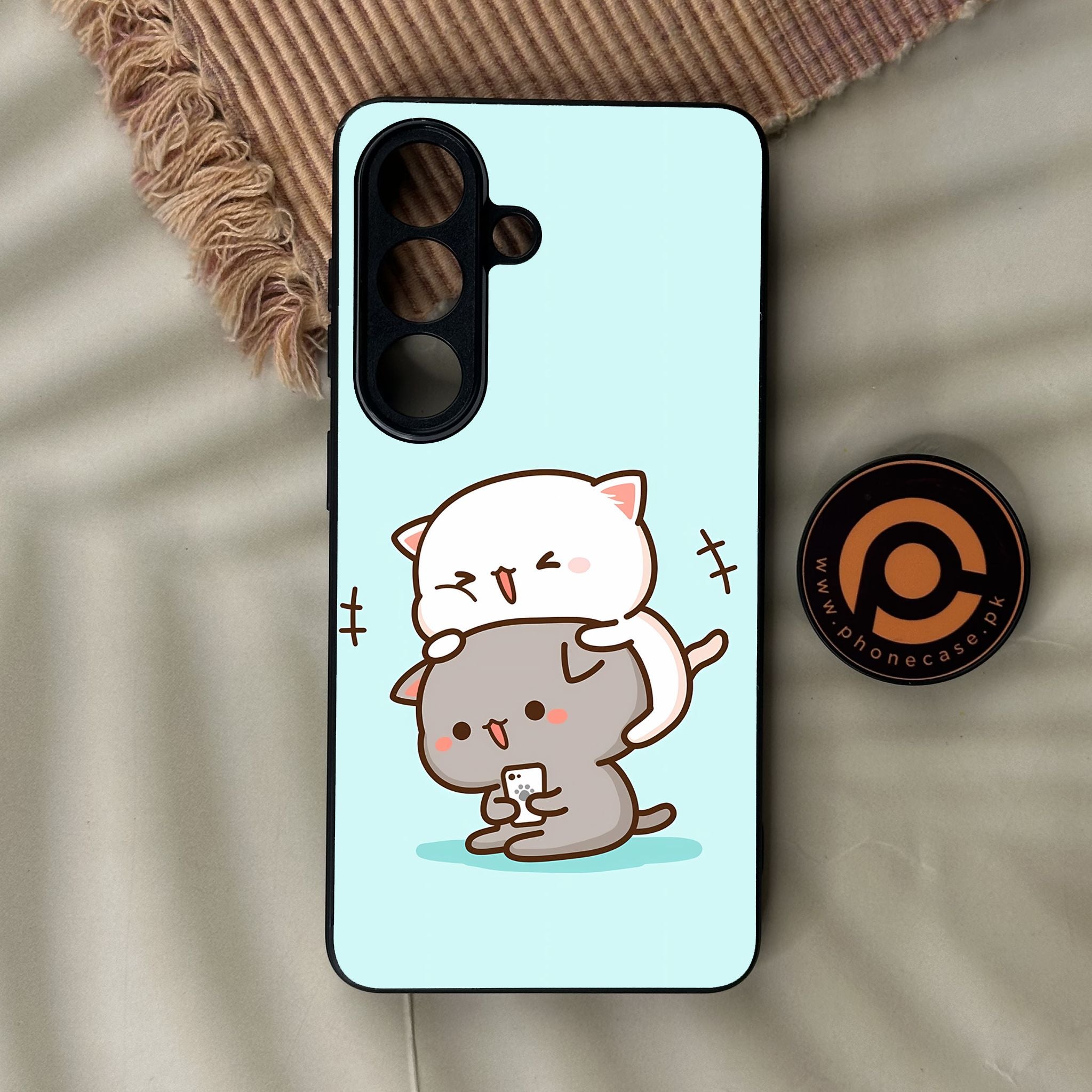 Galaxy S26 - Cute Bubu Dudu Design 1 - Premium Metal Printed Soft Bumper Shock Proof Case