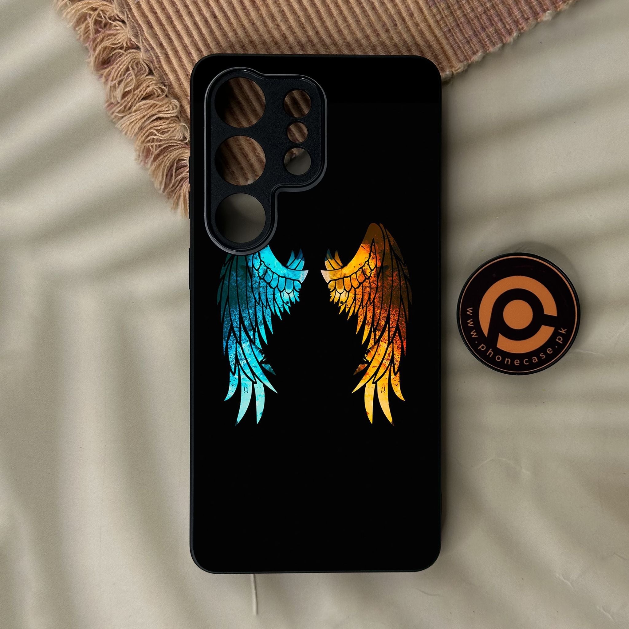 Galaxy S26 Ultra - Angel 2.0 Design 8 - Premium Metal Printed Soft Bumper Shock Proof Case