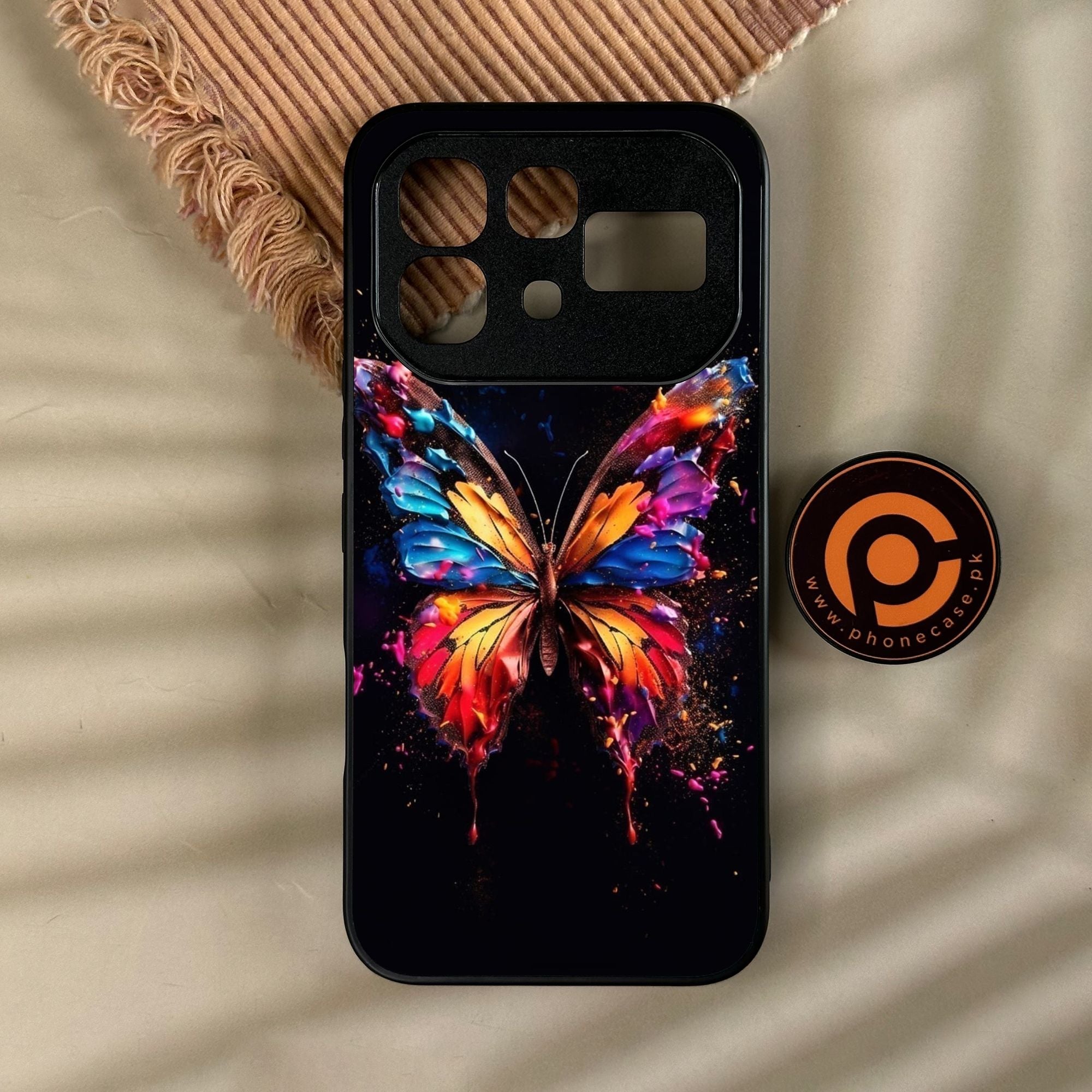 Infinix Note 60 - Butterflies Design 7 - Premium Metal Printed Soft Bumper Shock Proof Case