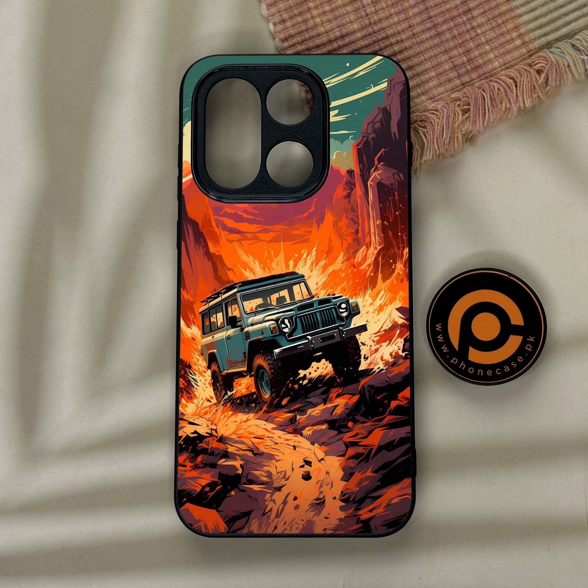 OnePlus 15 - Jeep Offroad - Premium Metal Printed Soft Bumper Shock Proof Case