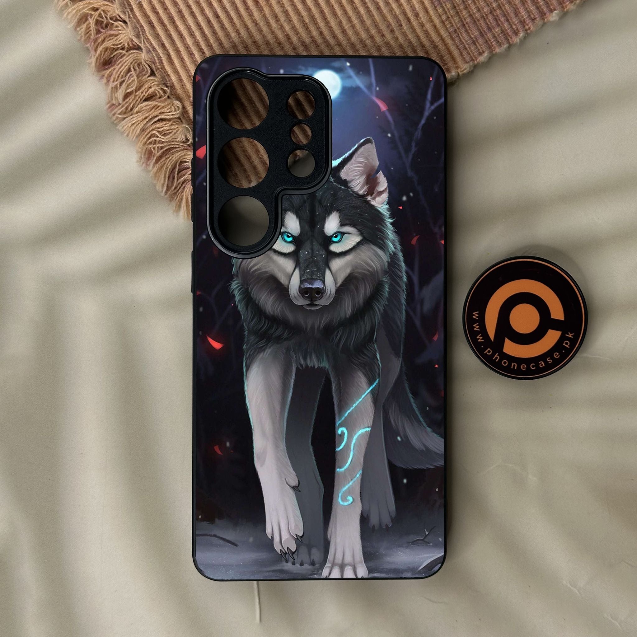 Galaxy S26 Ultra - Wolf Design 8 - Premium Metal Printed Soft Bumper Shock Proof Case