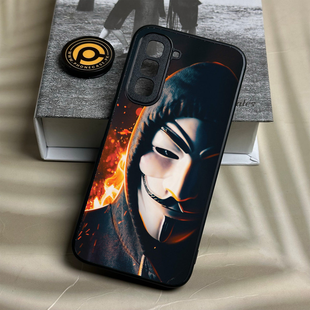 Infinix Hot 70 - Anonymous 2.0 Design 6 - Premium Metal Printed Soft Bumper Shock Proof Case
