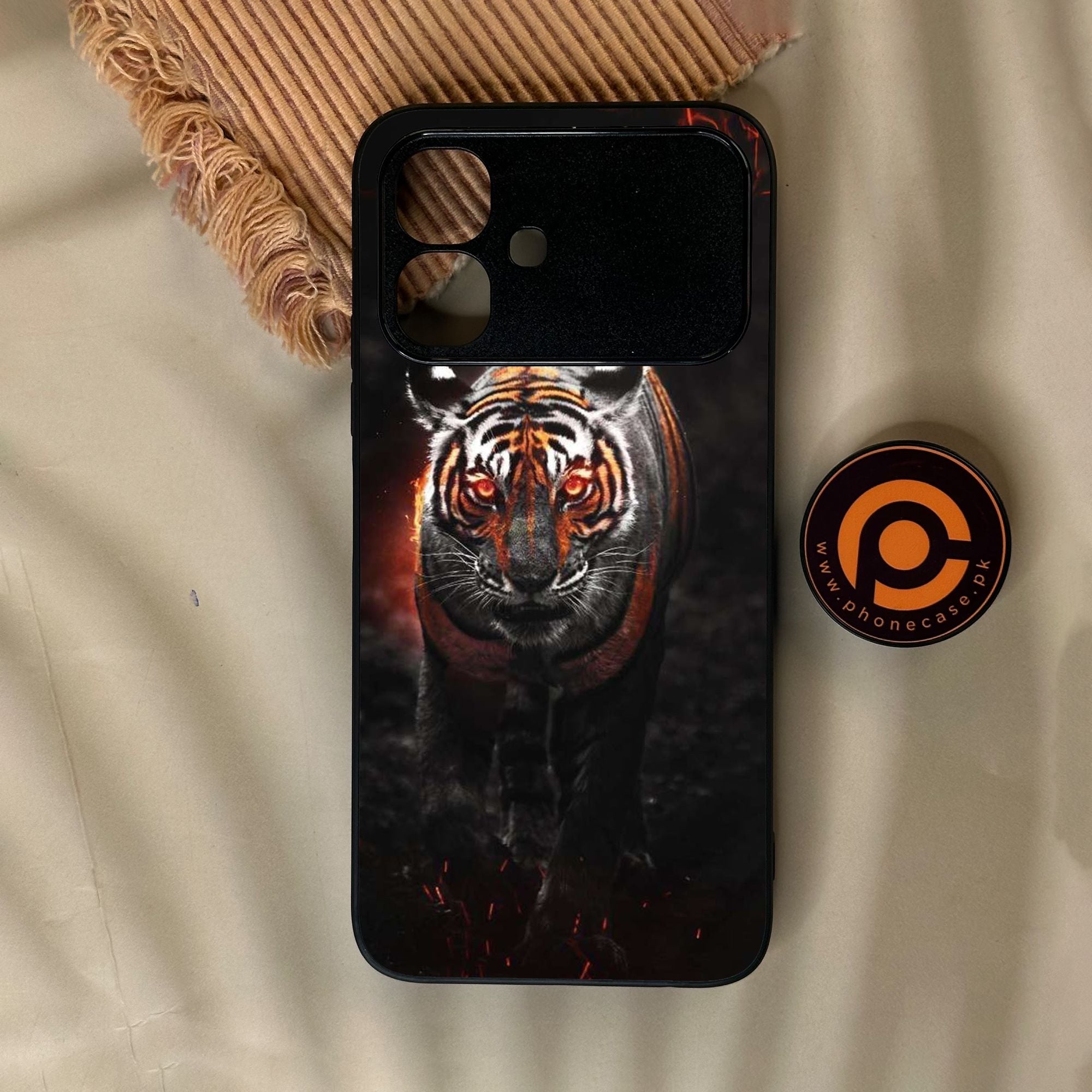 Infinix Smart 20 - Tiger Design 6 - Premium Metal Printed Soft Bumper Shock Proof Case