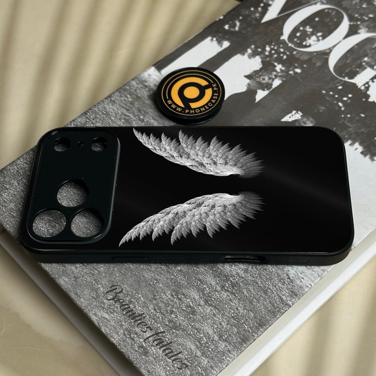 Iphone 18 Pro Max - Angel Wings Design 6 - Premium Metal Printed Soft Bumper Shock Proof Case