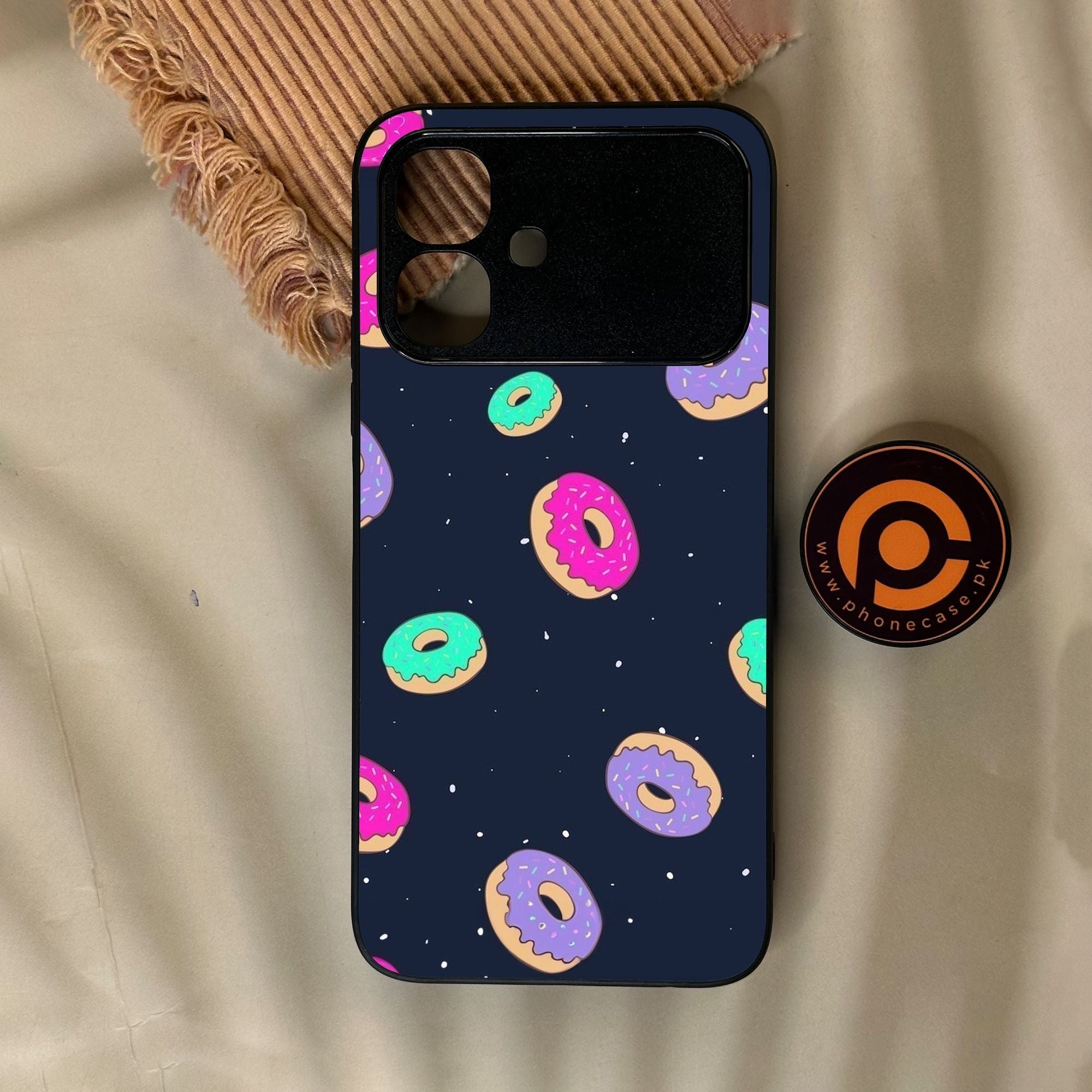 Infinix Smart 20 - Colorful Donuts - Premium Metal Printed Soft Bumper Shock Proof Case
