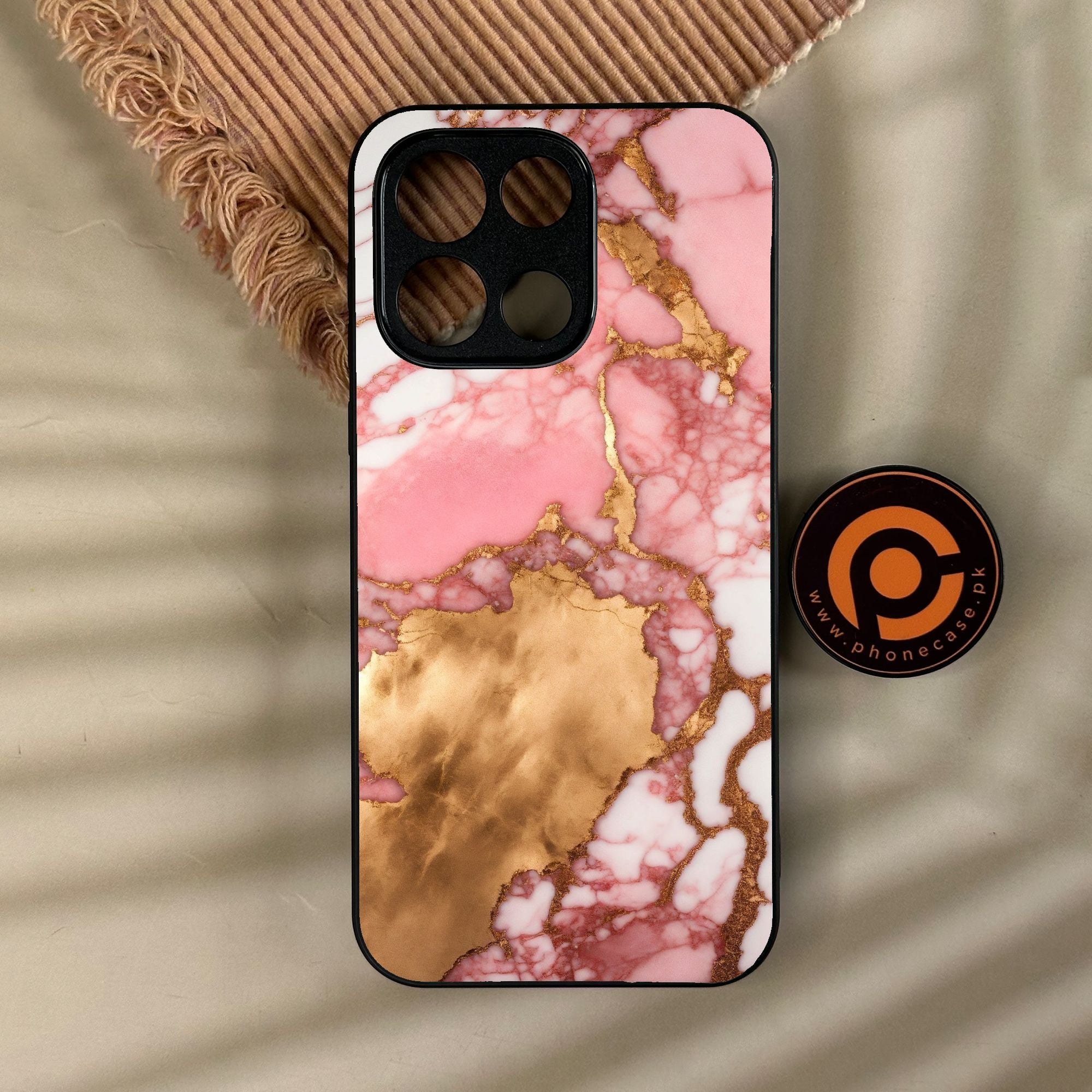 OnePlus Turbo 6 - Pink Marble 2.0 Design 7 - Premium Metal Printed Soft Bumper Shock Proof Case