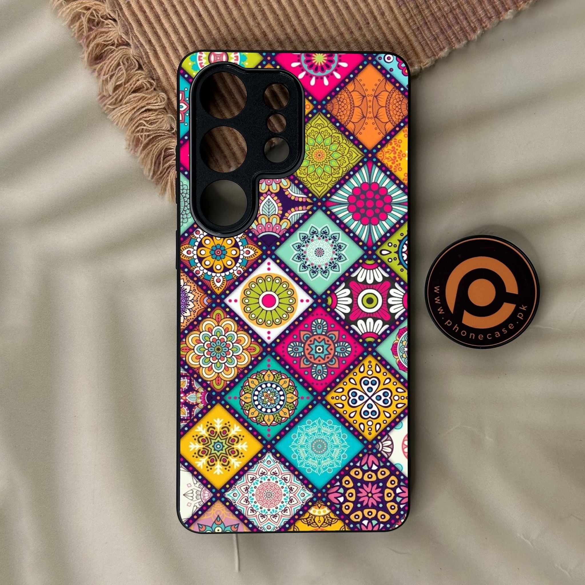 Galaxy S26 Ultra - Mandala Art Design - Premium Metal Printed Soft Bumper Shock Proof Case