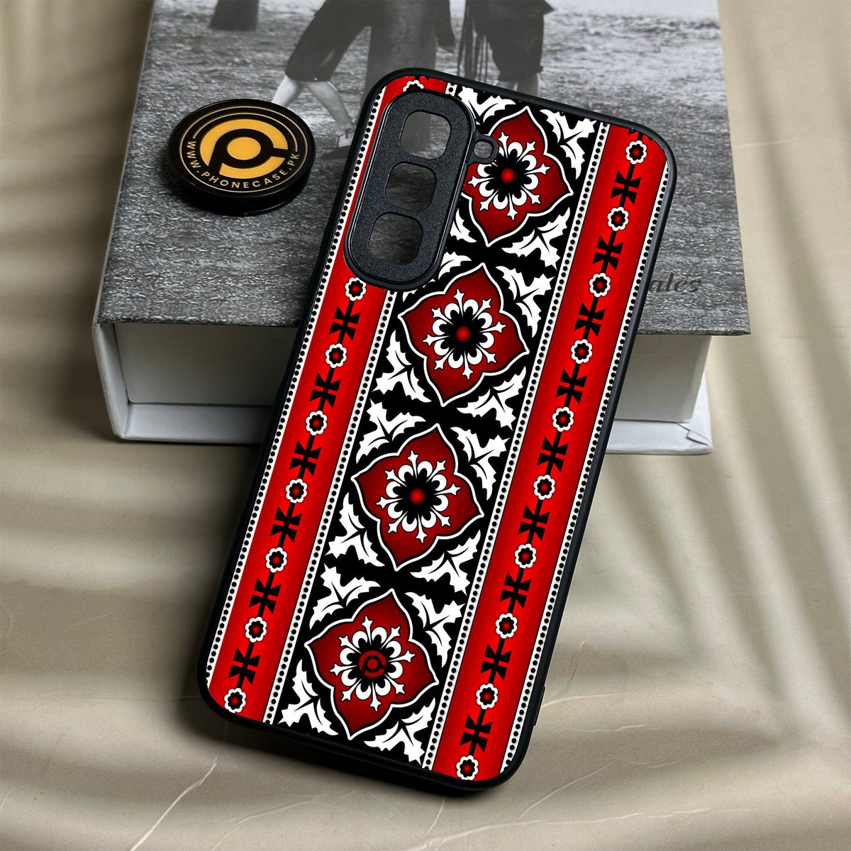 Infinix Hot 70 - Ajrak Design 1 - Premium Metal Printed Soft Bumper Shock Proof Case