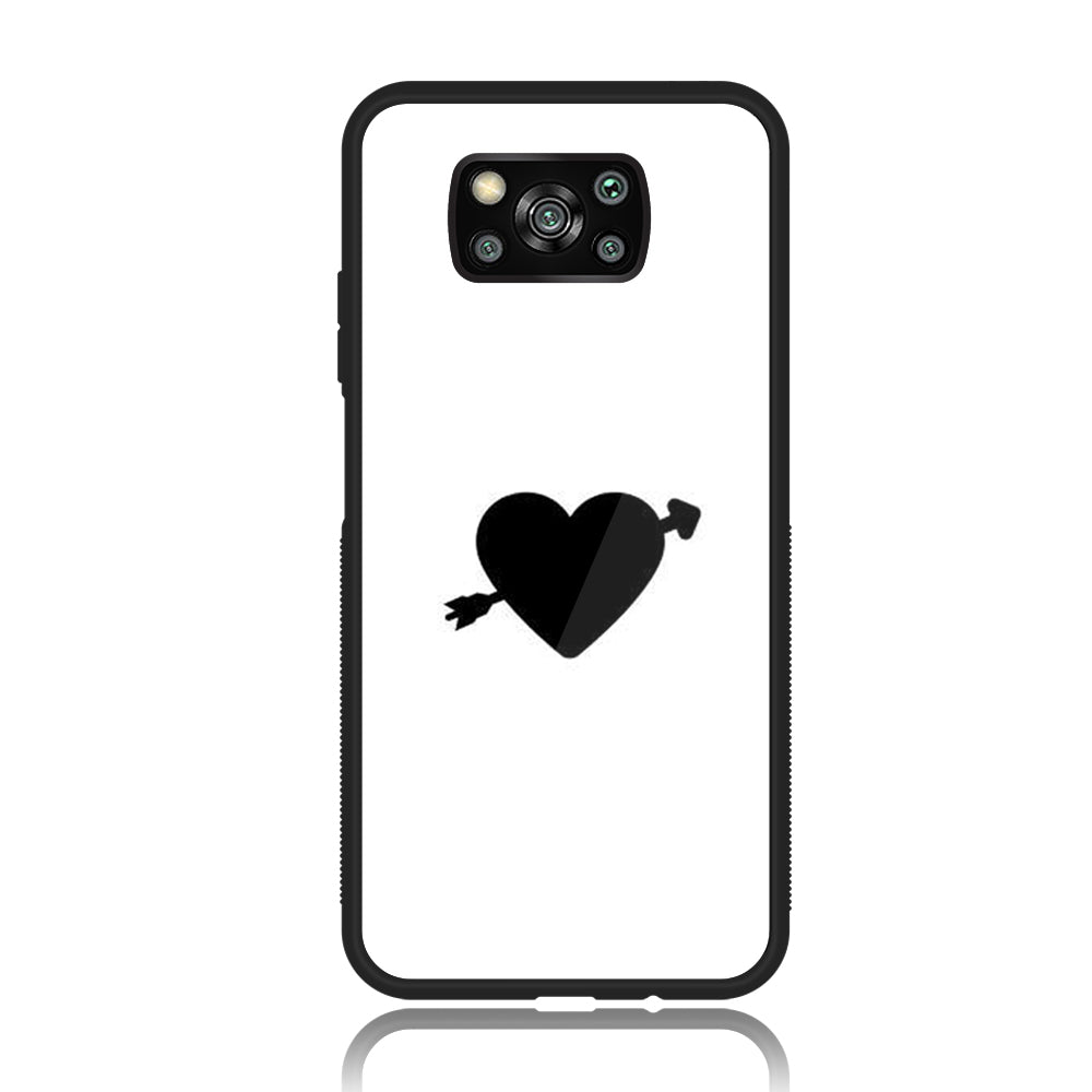 Xiaomi Poco X3 - Heart Series - Premium Printed Glass soft Bumper shock Proof Case