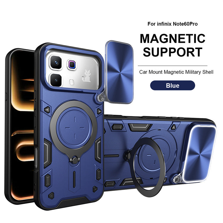 Infinix Note 60/60 Pro - Stryker Heavy-Duty Magnetic Case with Sliding Lens Protector