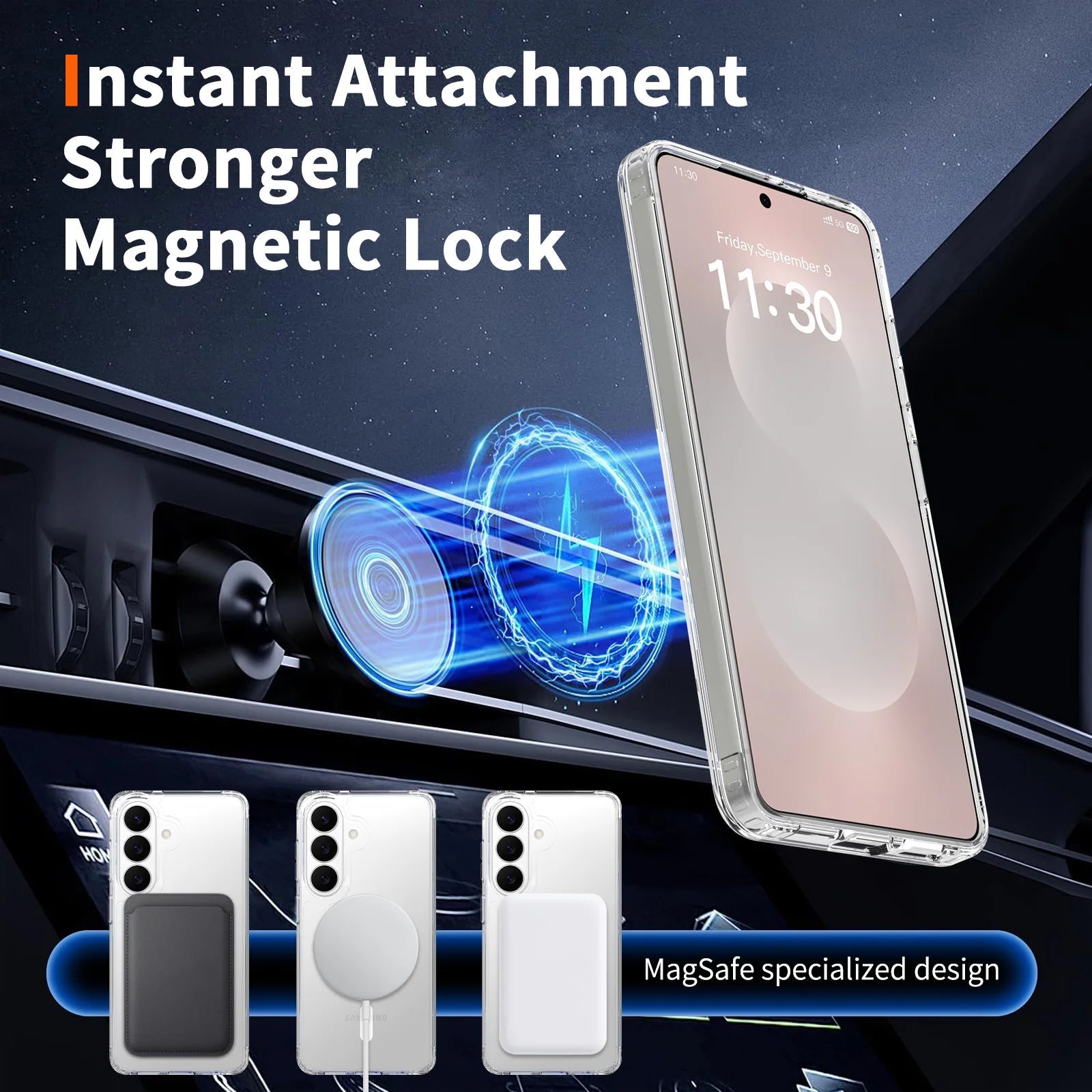 Galaxy S26 - MagSafe supported Shock Proof Ultra Clear Case