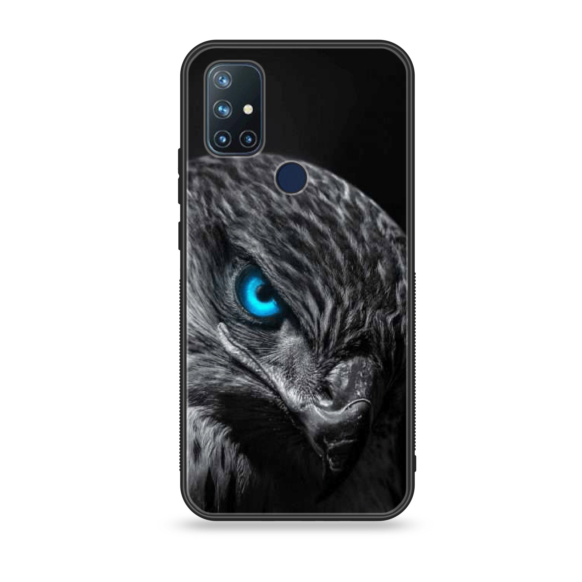 OnePlus Nord N10-Black Art Series - Premium Printed Glass soft Bumper shock Proof Case