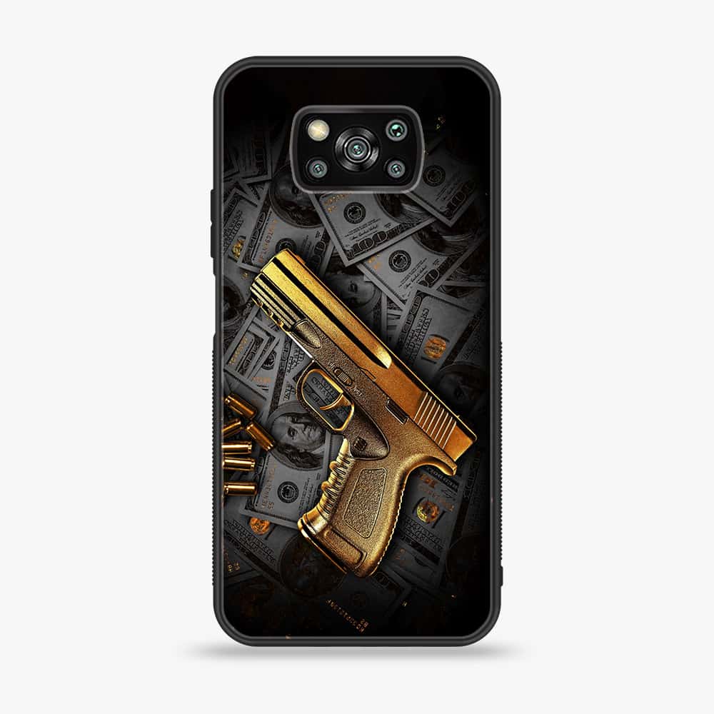 Xiaomi Poco X3- Dollar Series - Premium Printed Glass soft Bumper shock Proof Case