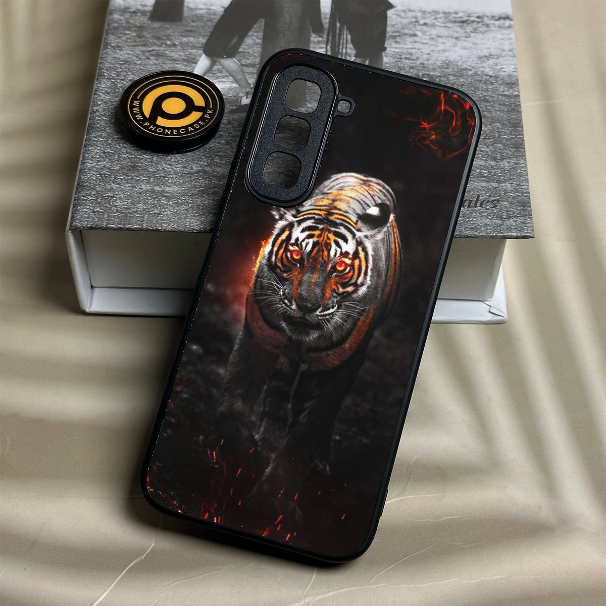 Infinix Hot 70 - Tiger Design 6 - Premium Metal Printed Soft Bumper Shock Proof Case