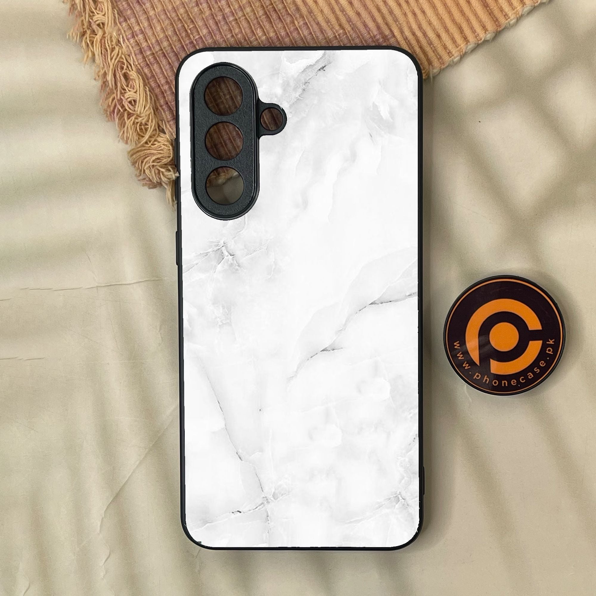 Samsung Galaxy A57 - White Design 5 - Premium Metal Printed Soft Bumper Shock Proof Case