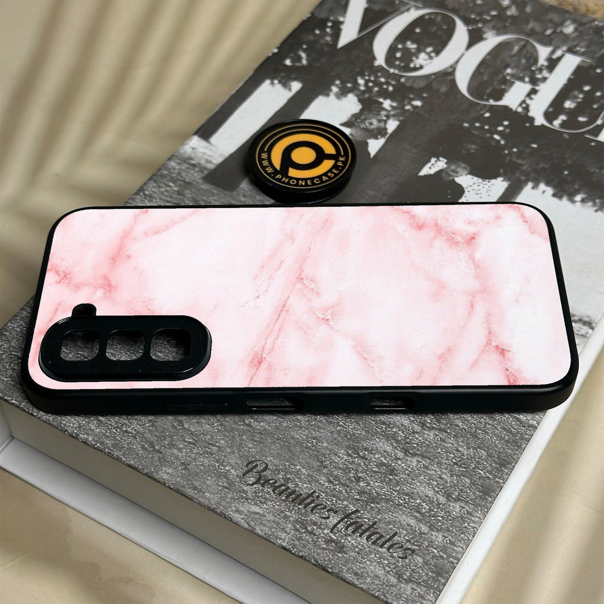 Infinix Hot 70 - Pink Design 2 - Premium Metal Printed Soft Bumper Shock Proof Case