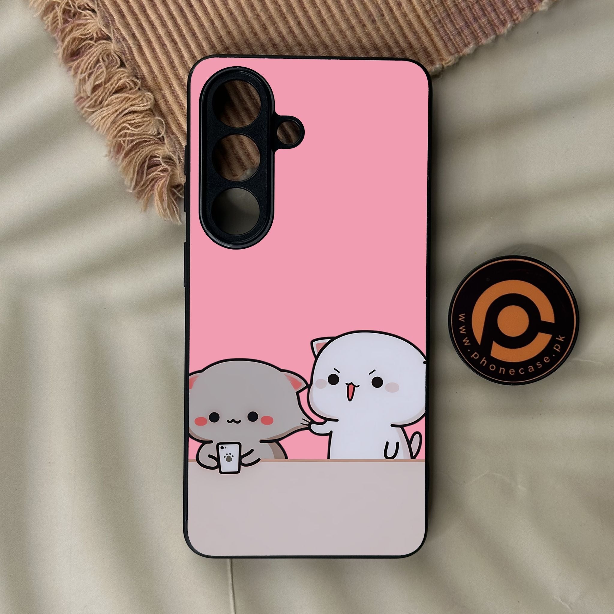 Galaxy S26 - Cute Bubu Dudu Design 2 - Premium Metal Printed Soft Bumper Shock Proof Case