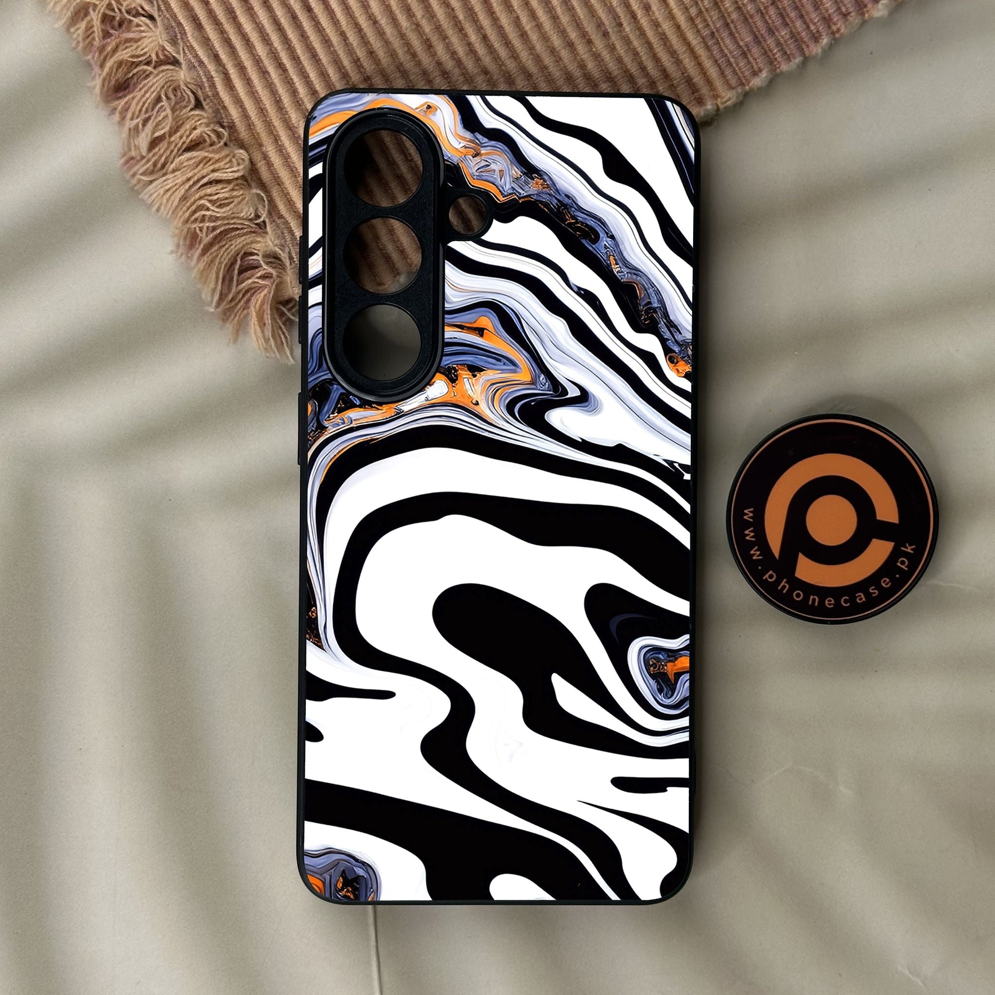 Galaxy S26 - Liquid Marble Design 10 - Premium Metal Printed Soft Bumper Shock Proof Case