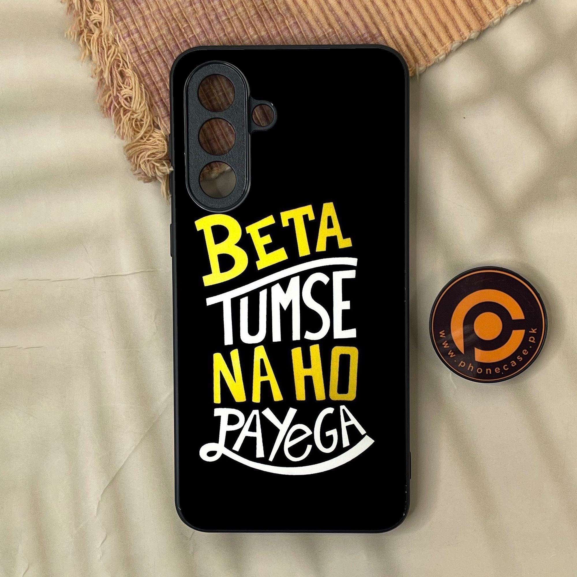 Samsung Galaxy A37 - Beta Tum Se Na Ho - Premium Metal Printed Soft Bumper Shock Proof Case