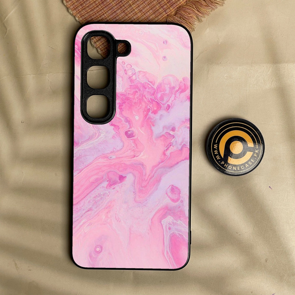 Infinix Hot 70 Pro - Pink Design 6 - Premium Metal Printed Soft Bumper Shock Proof Case