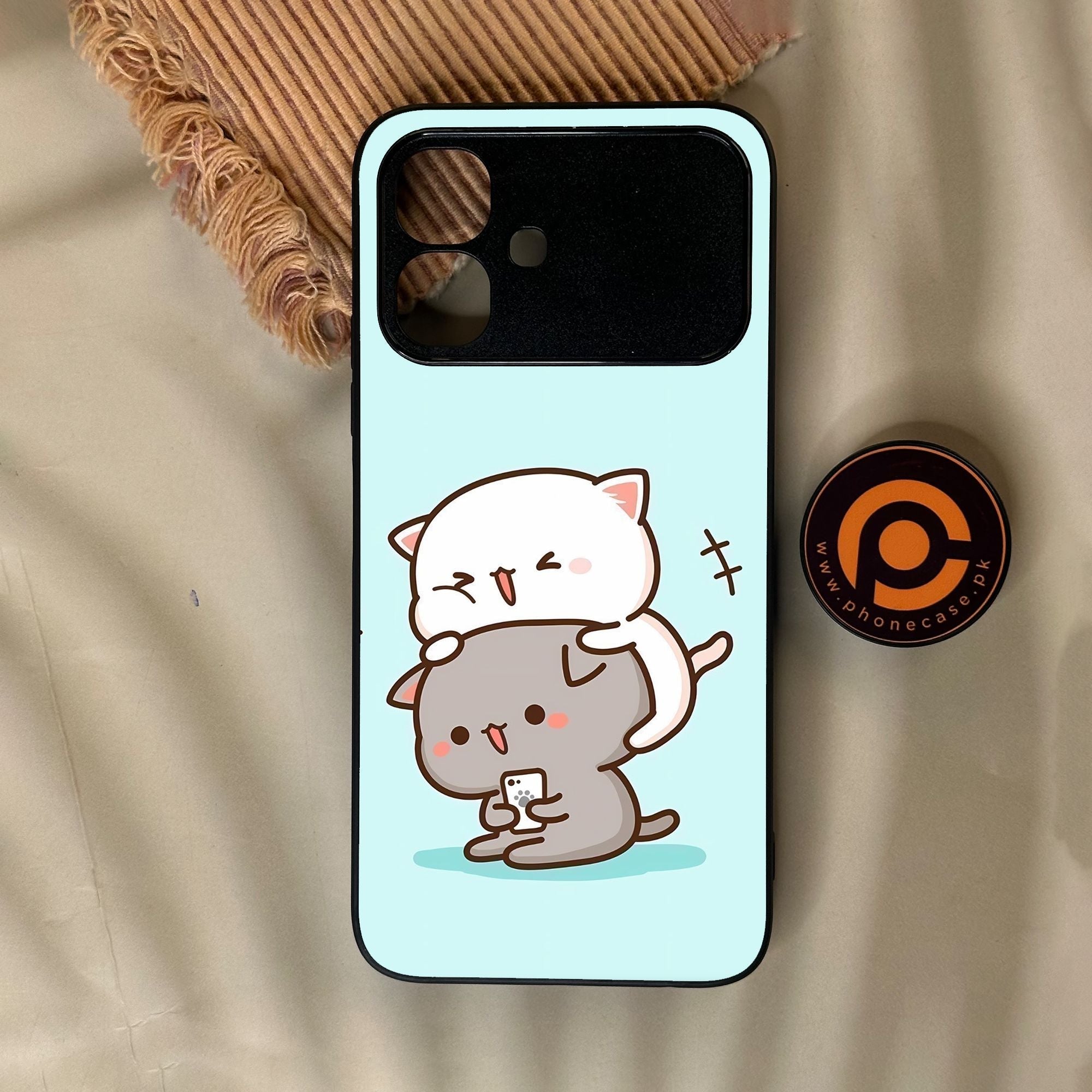 Infinix Smart 20 - Cute Bubu Dudu Design 1 - Premium Metal Printed Soft Bumper Shock Proof Case